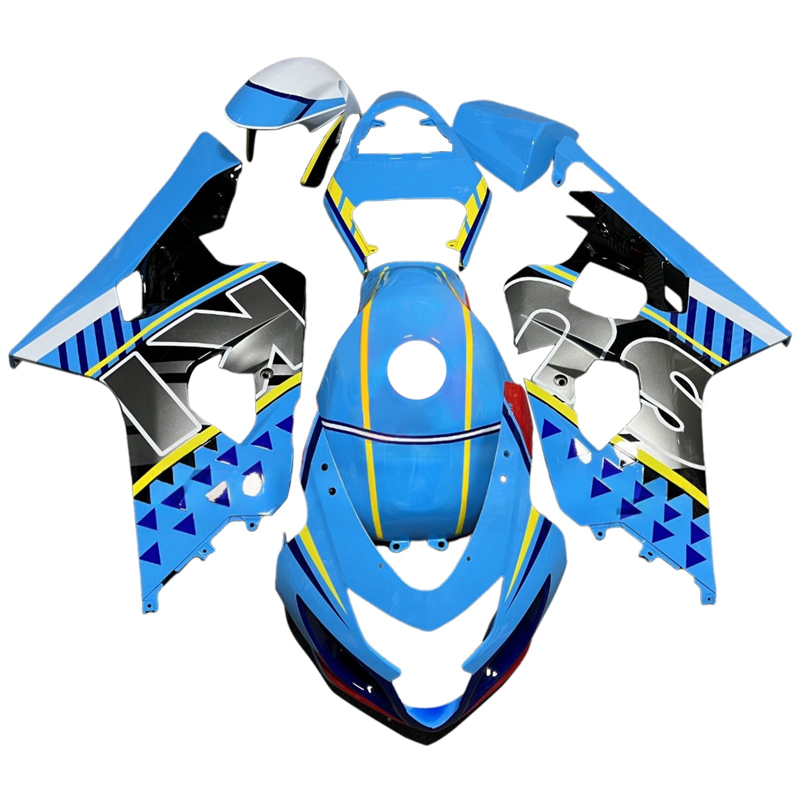 Kit de carénage injecté en plastique ABS pour Suzuki GSXR 600/750 2004-2005 K4
