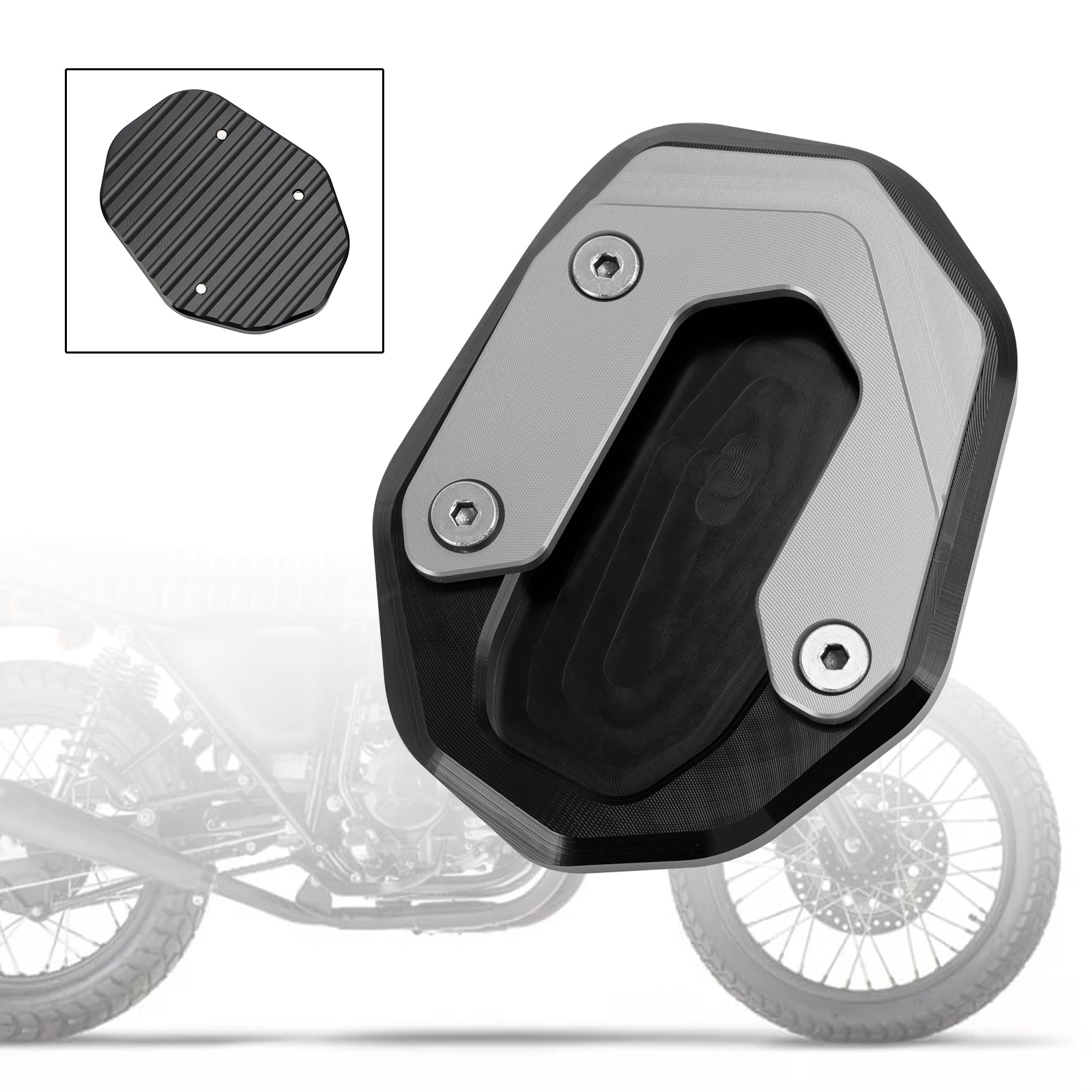 Ampliar Placa de extensión de caballete lateral para Ducati Scrambler 800/1100 15-20