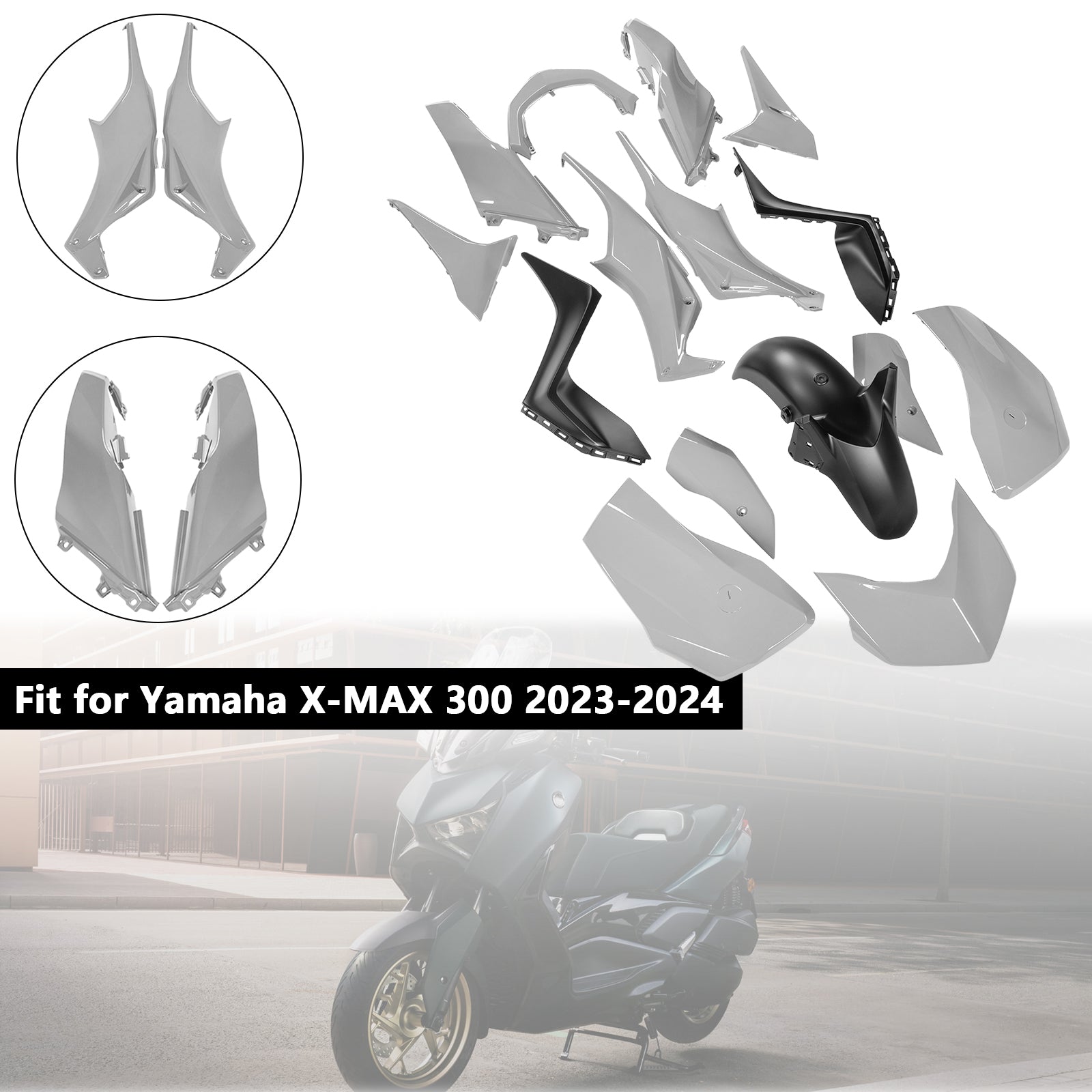 Kit de carénage de carrosserie ABS par injection pour Yamaha X-MAX 300 XMAX 2023-2024 13#