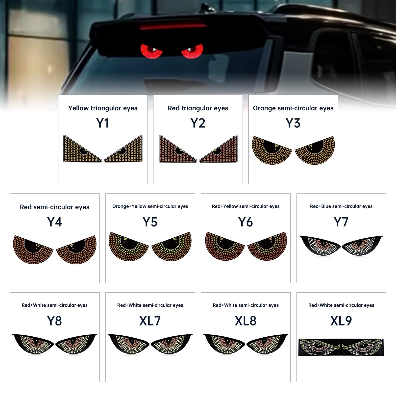 Pantalla LED del diablo&Luz LED dinámica para camión con luz para coche #39;s Eye