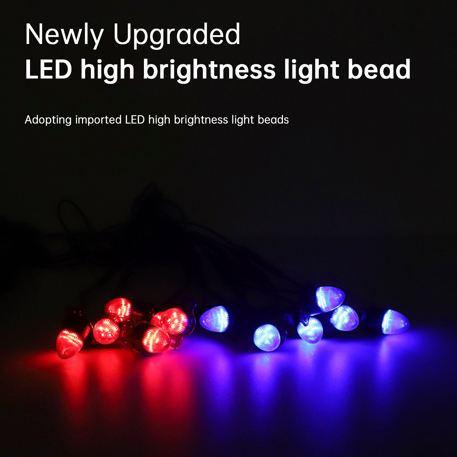 Zestaw 8 światła migające światła do przedniej kratki, styl głowy piłki, uniwersalny, do samochodu