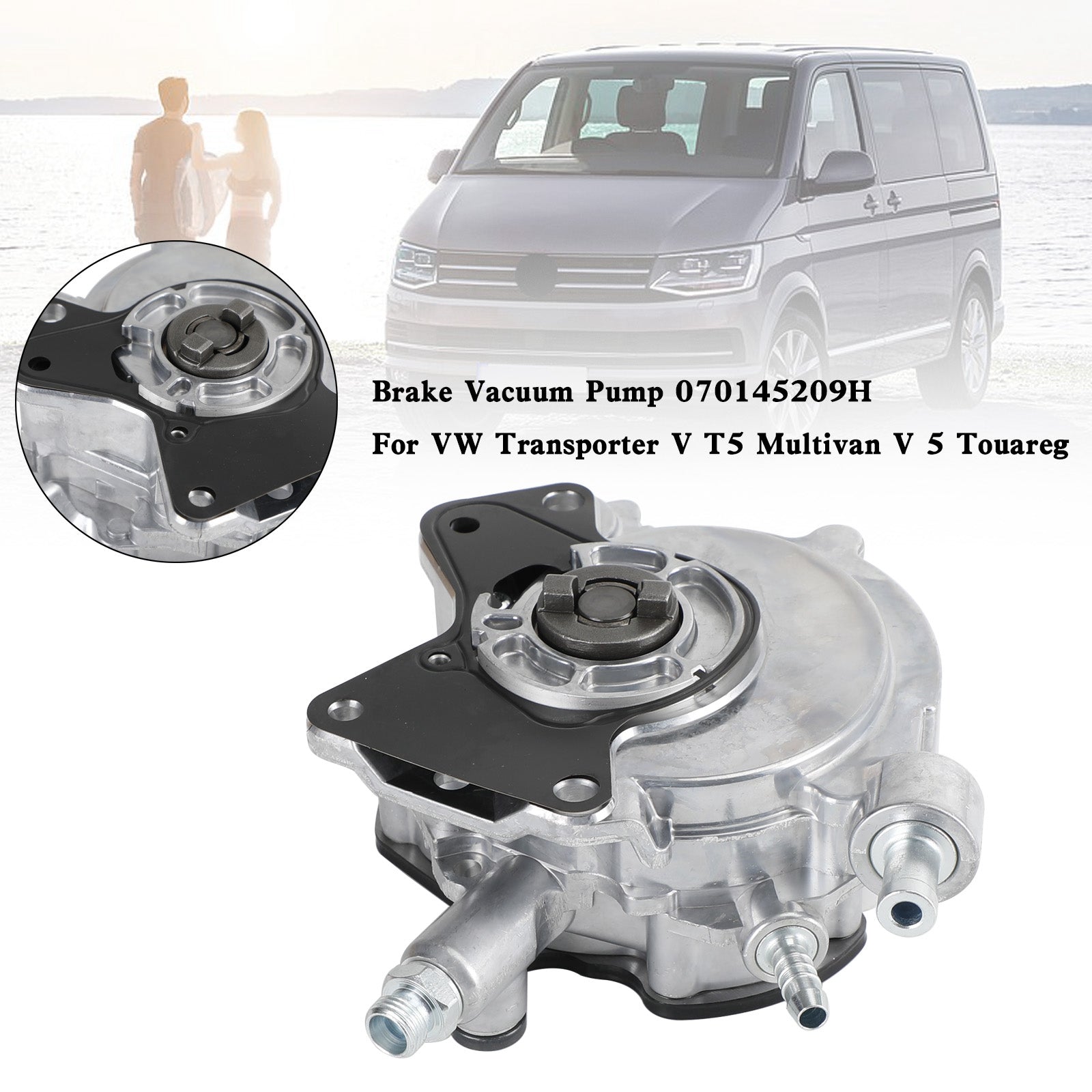 Bomba de vacío de freno 070145209H para VW Transporter V T5 Multivan V 5 Touareg