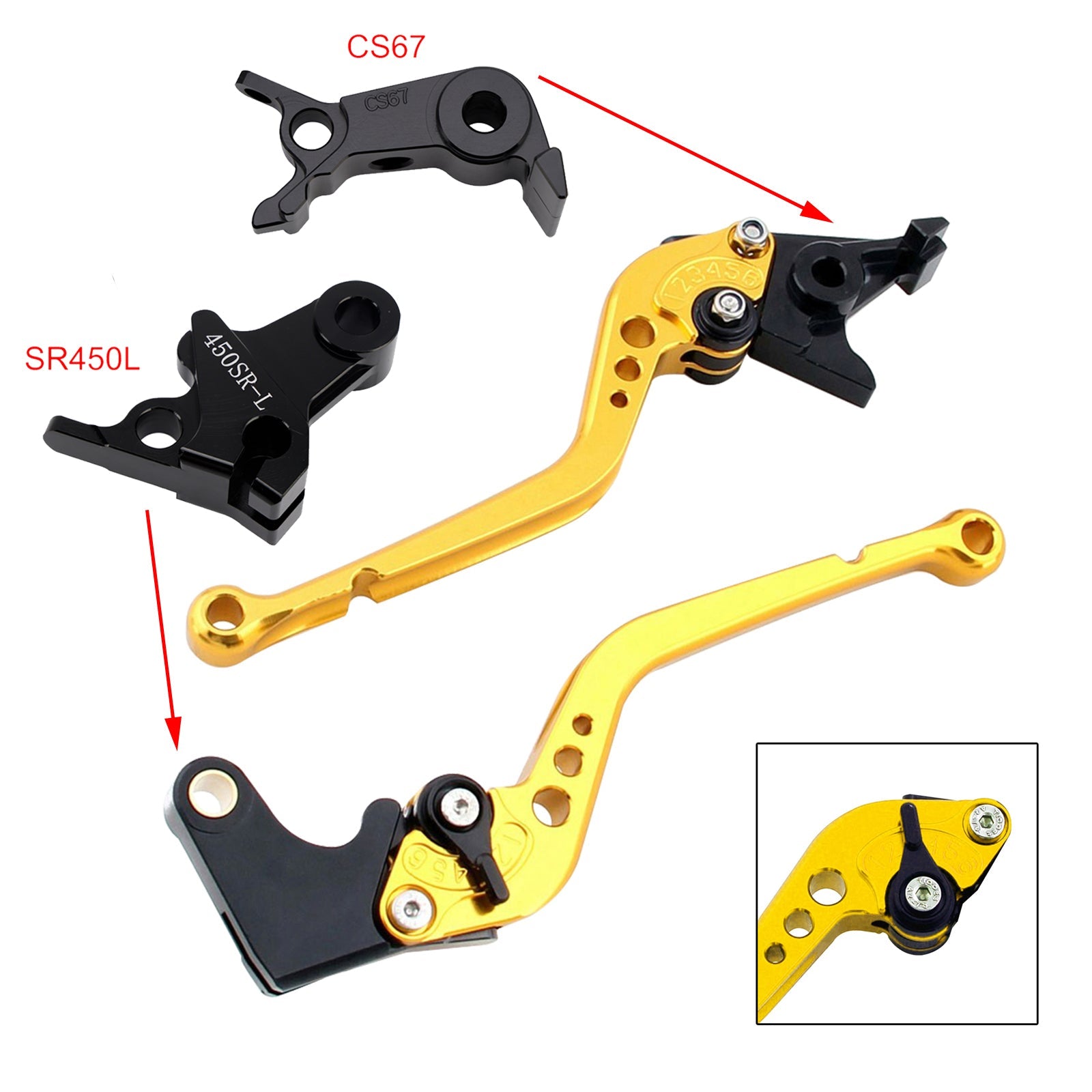 Levier de frein et d'embrayage long compatible avec VOGE DS900X 900DSX 2024-2026