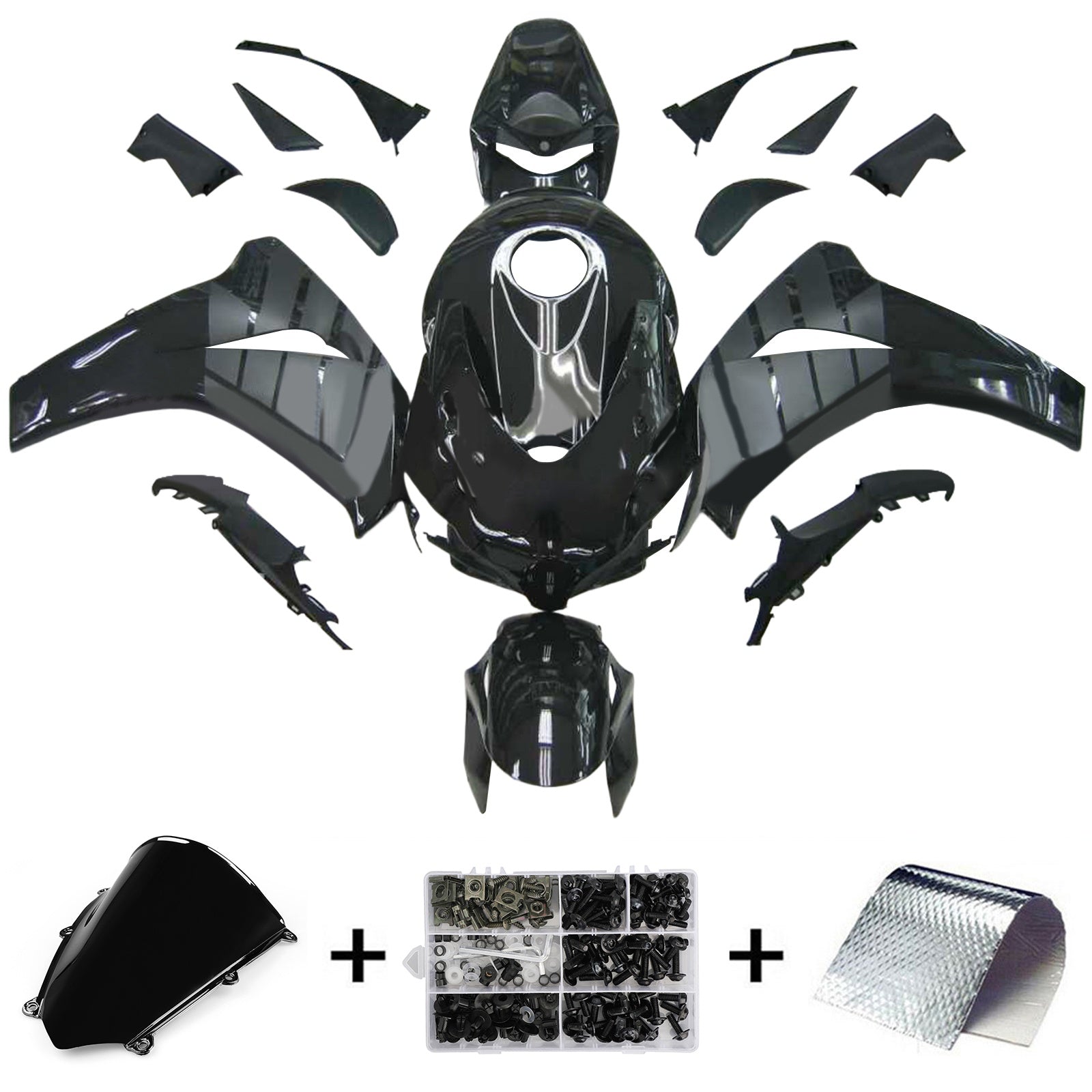 Kit de carénage injecté en plastique ABS pour Honda CBR1000RR 2008-2011