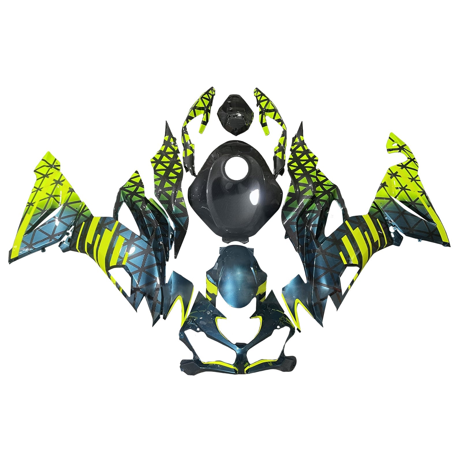 Kit di carenatura a iniezione, corpo in plastica ABS per Kawasaki ZX6R 2019-2023