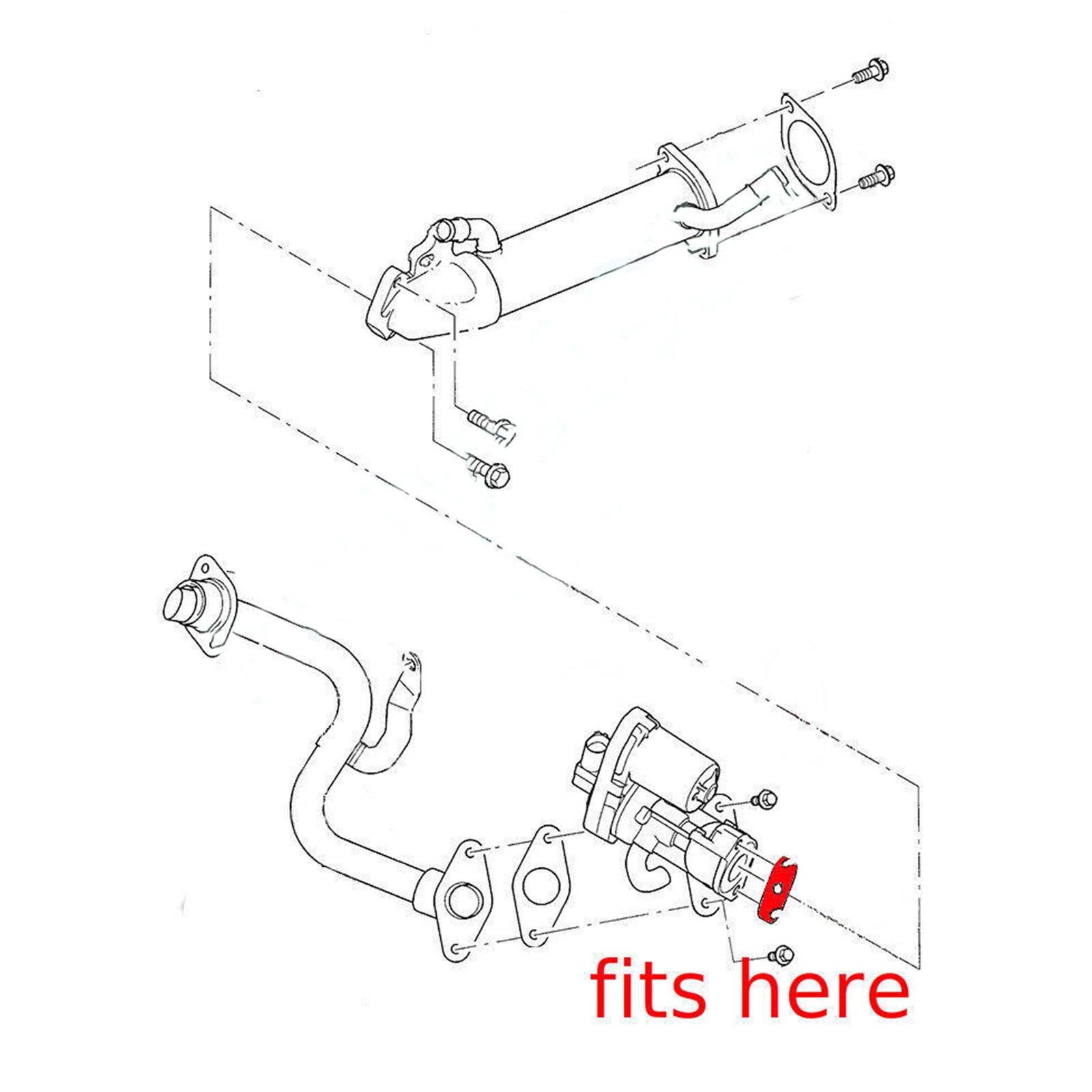 EGR Valve Blank Plate pour Ford MK7 Transit 2.2 2.4 tdci for Land Rover 2.4