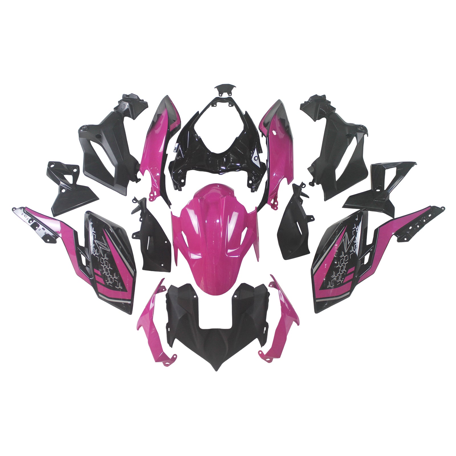 Kit de carénage en plastique ABS injecté compatible avec Kawasaki Z400 2018-2024