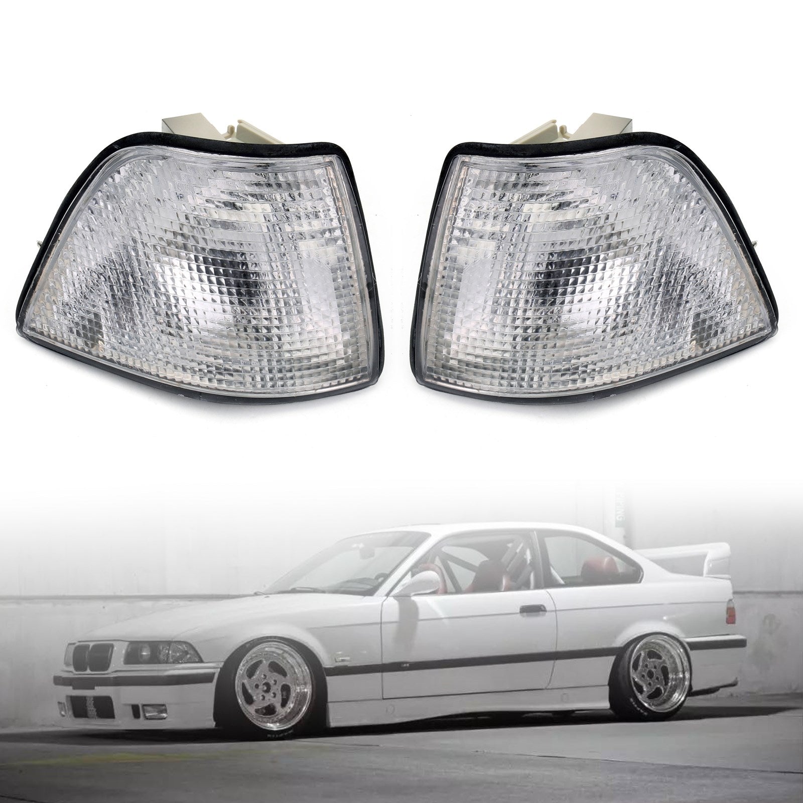 Luces De Esquina Para Bmw E36 3-Series 4Dr Sedan/Hatchback 1992-1998 Blanco