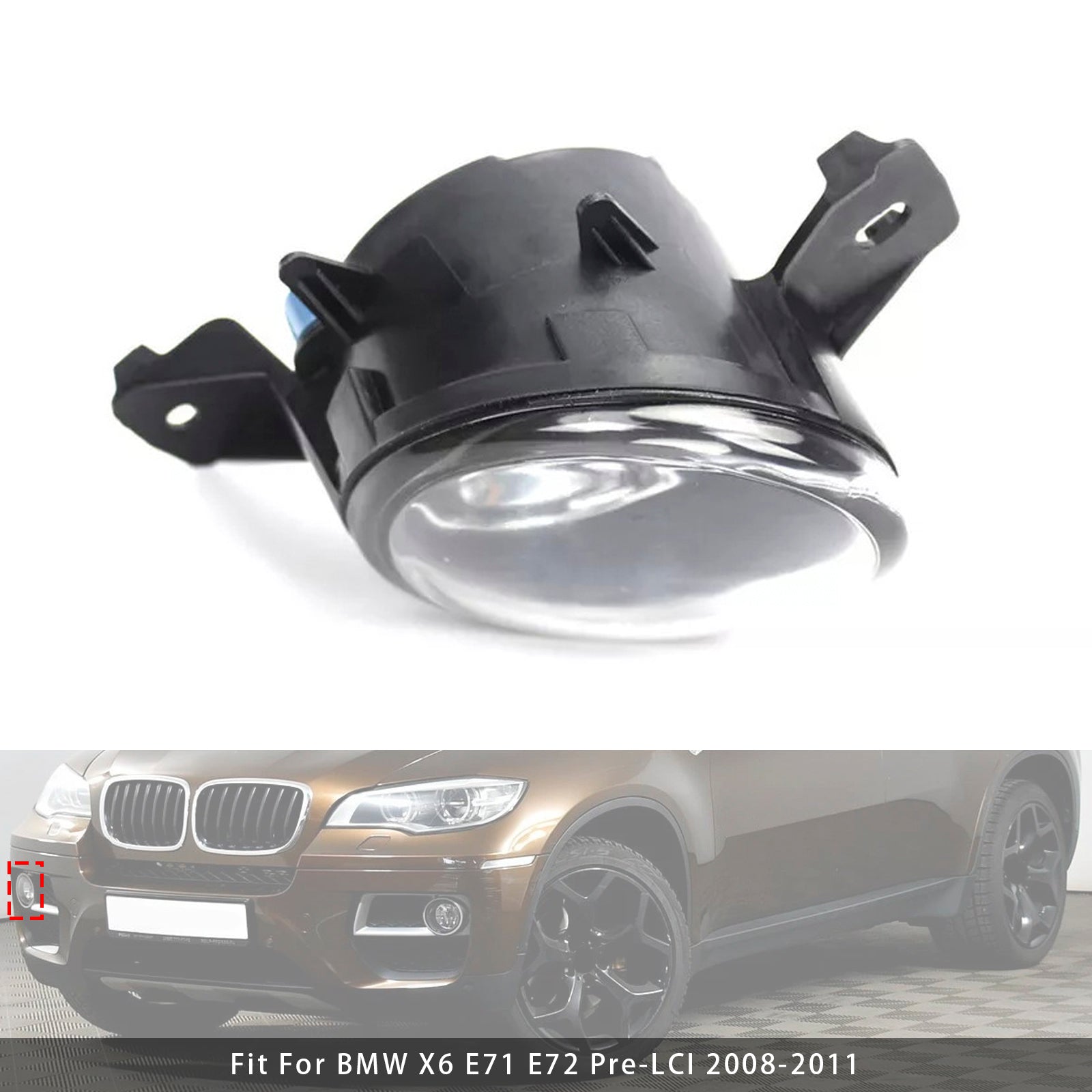 Požarna megla pred desno 63177187630 za BMW X6 E71 E72 Pre-LCI 2008-2011