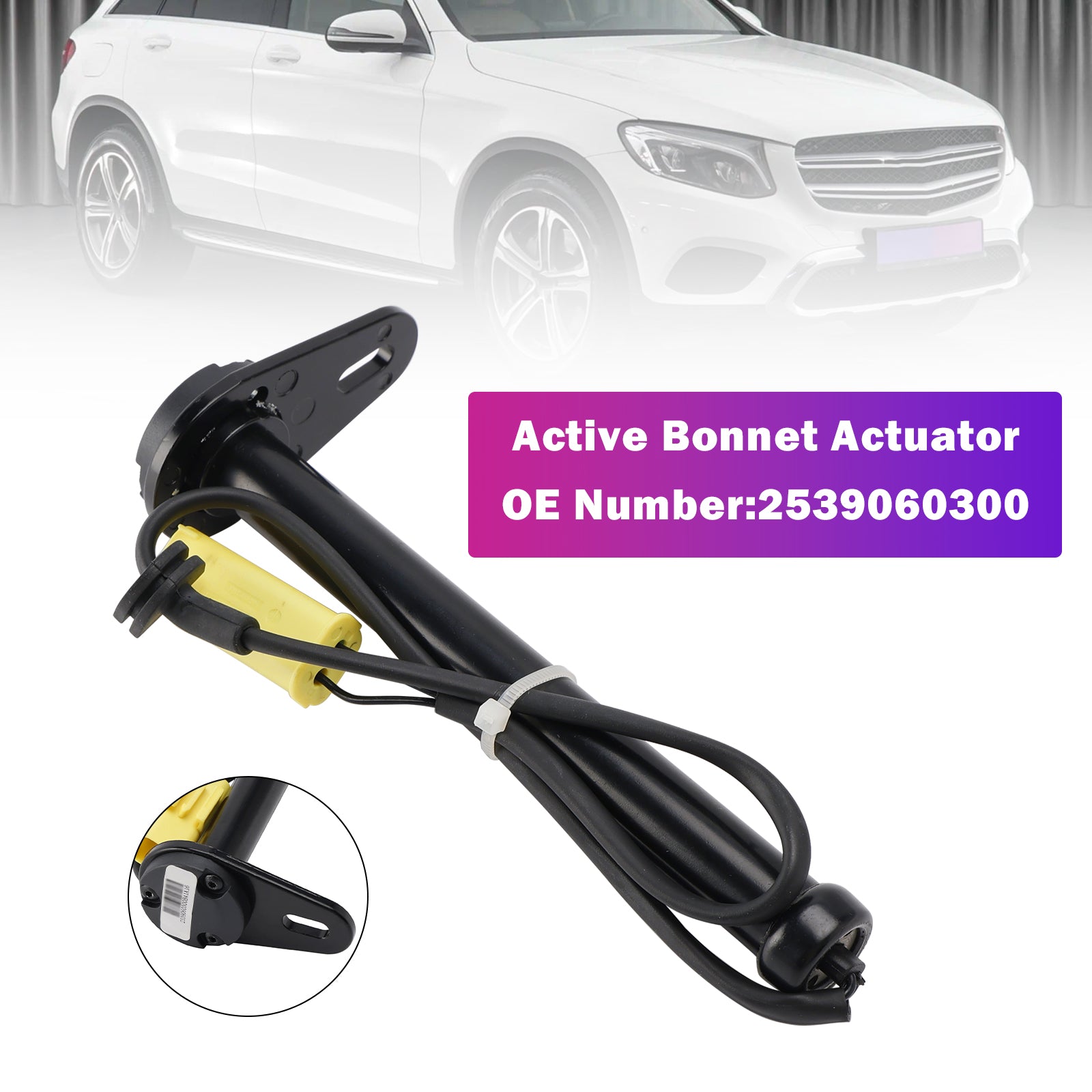 Actionneur de capot actif 2539060300 compatible avec Mercedes-Benz GLC X253 W253 C253