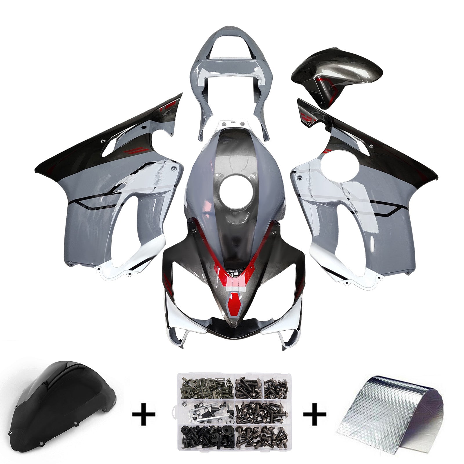 Kit van kuip geïnjecteerd in ABS-plastic voor Honda CBR600 F4I 2001-2003
