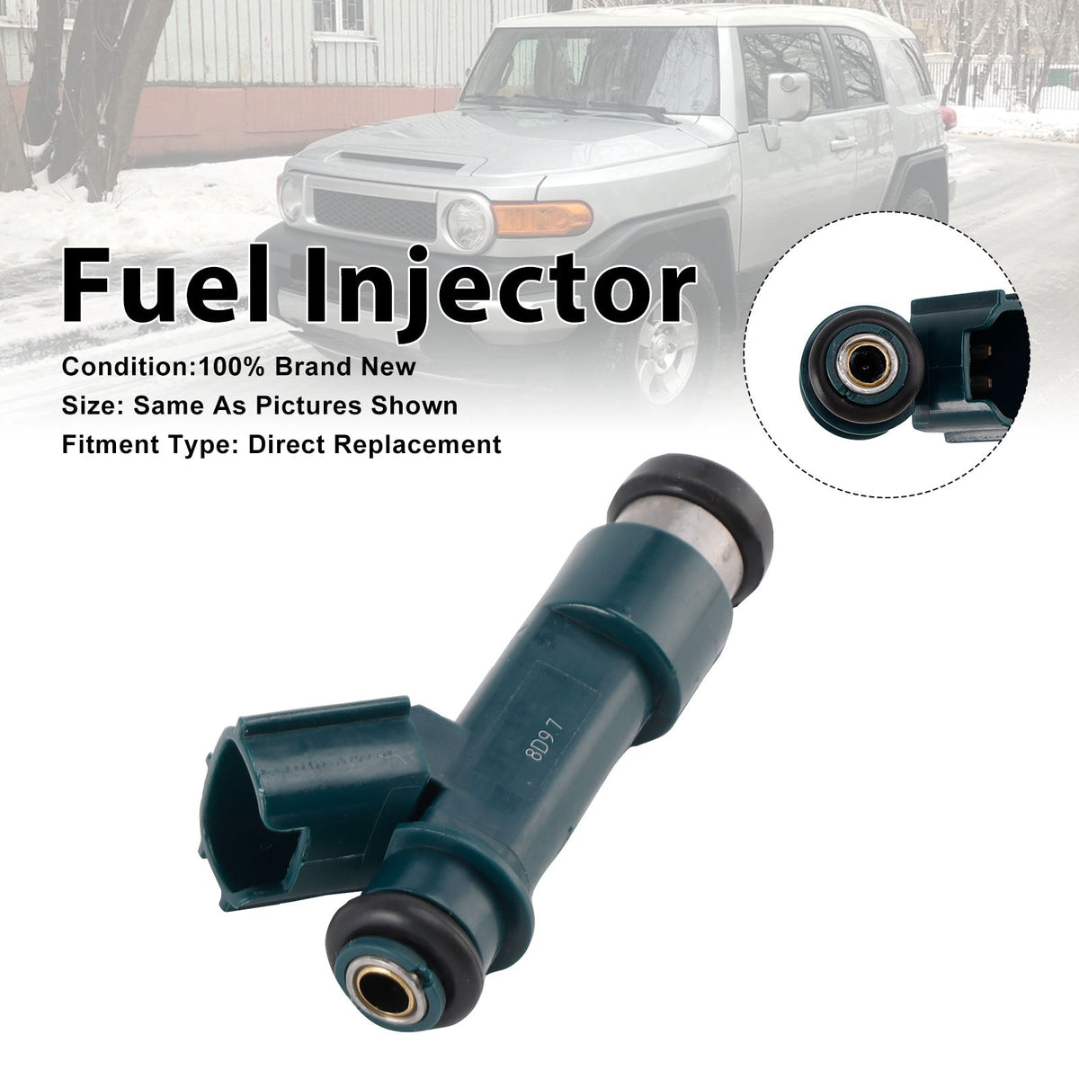 1 inyector de combustible para Toyota 4Runner 2003-2009 y Tacoma 2005-2015 (número de pieza 23250-0P030)