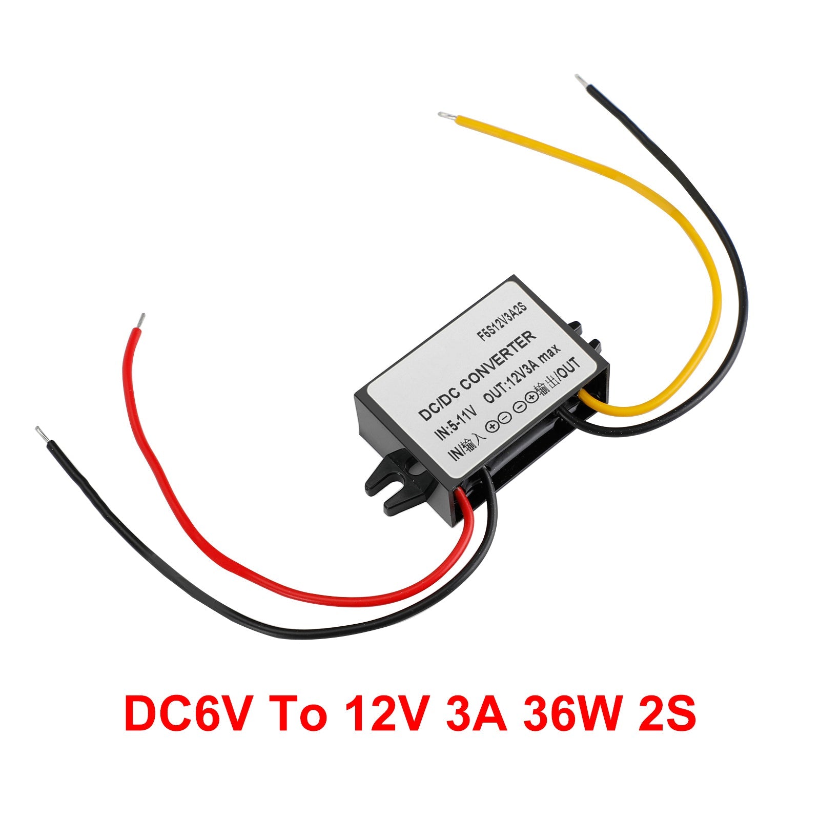 Convertisseur d'alimentation élévateur DC-DC 6 V-12 V 3 A 36 W, régulateur étanche pour voiture