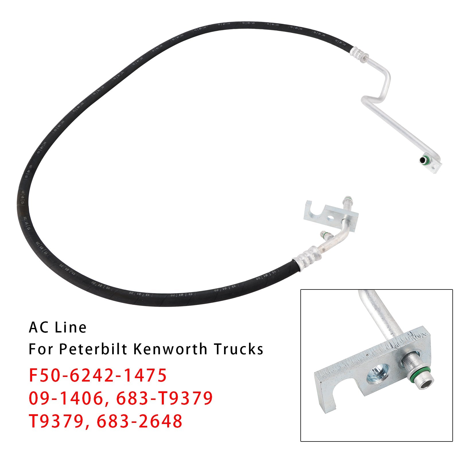 Hogedruk afvoerslang voor Peterbilt en Kenworth vrachtwagenairconditioning F50-6242-1475
