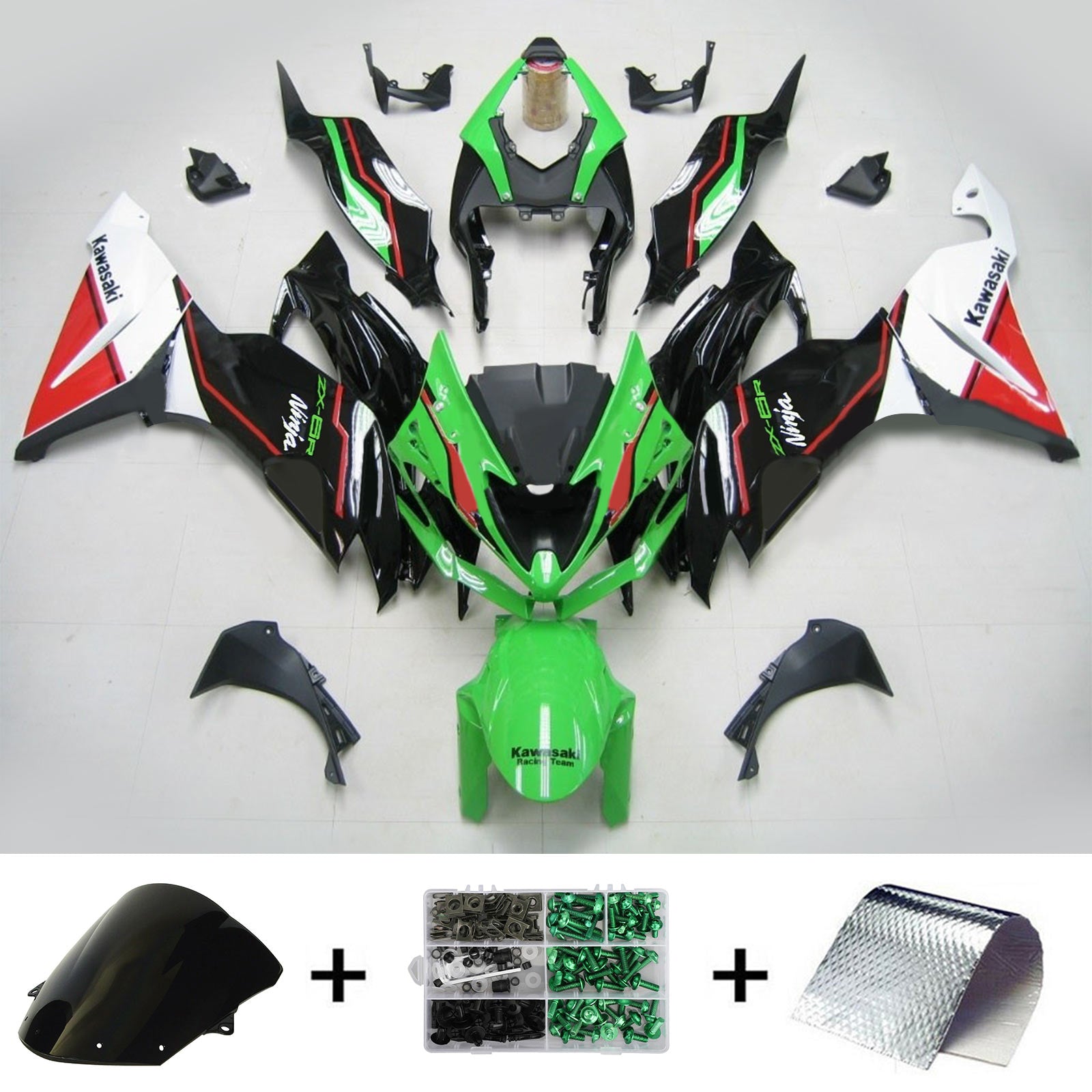 Kit carenatura iniezione carrozzeria in plastica ABS Kawasaki ZX6R 2019-2023