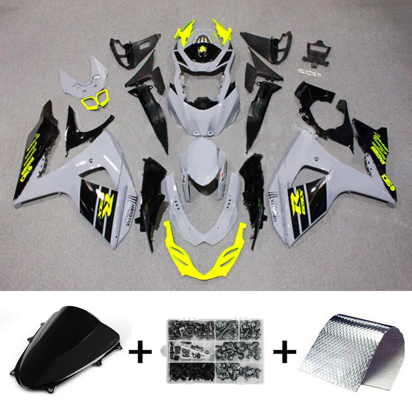 Amotopart Suzuki GSXR1000 2009-2016 K9 Kit de carenado de carrocería de plástico ABS