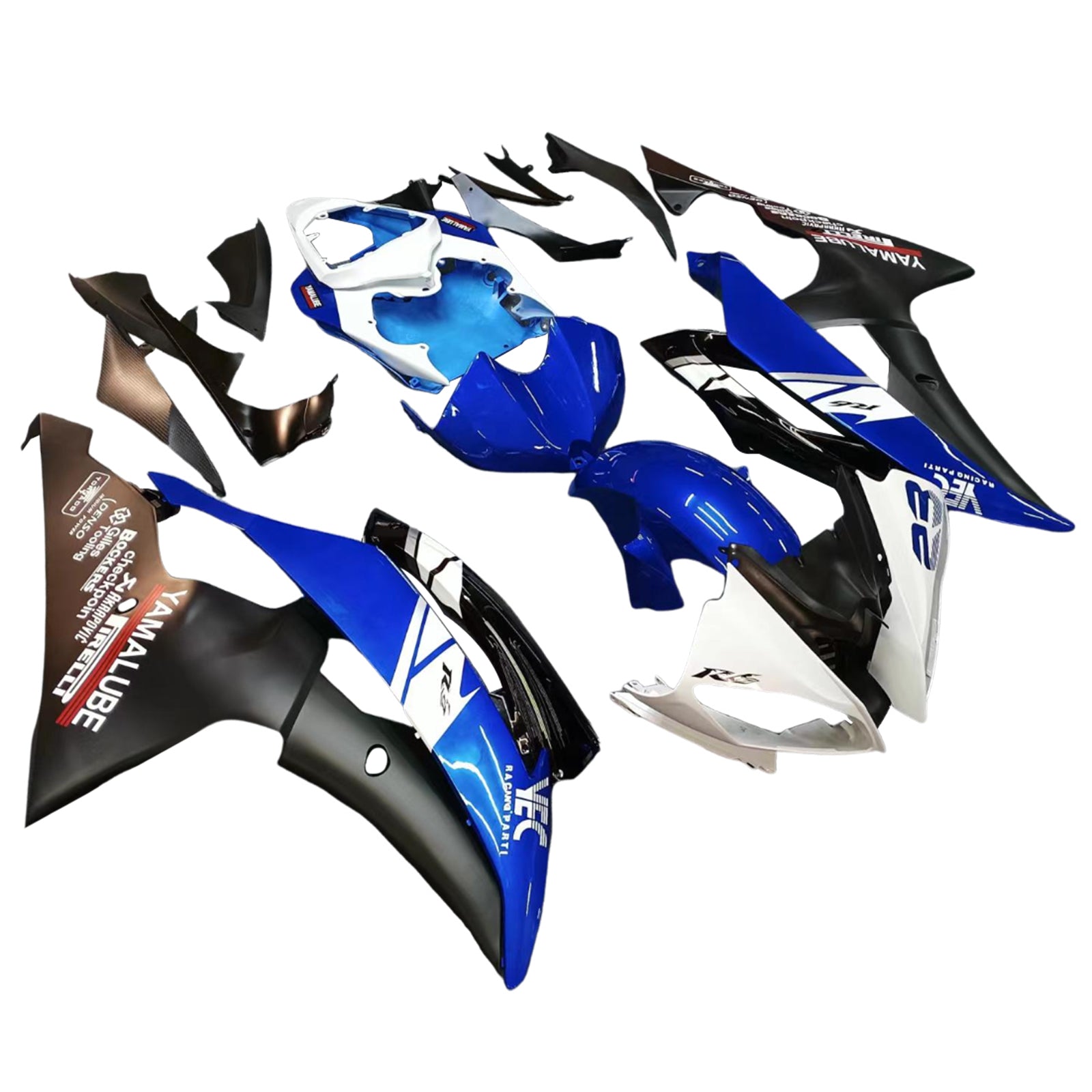 Injection Fairing Kit Bodywork Plastic ABS fit For Yamaha YZF 600 R6 2008-2016