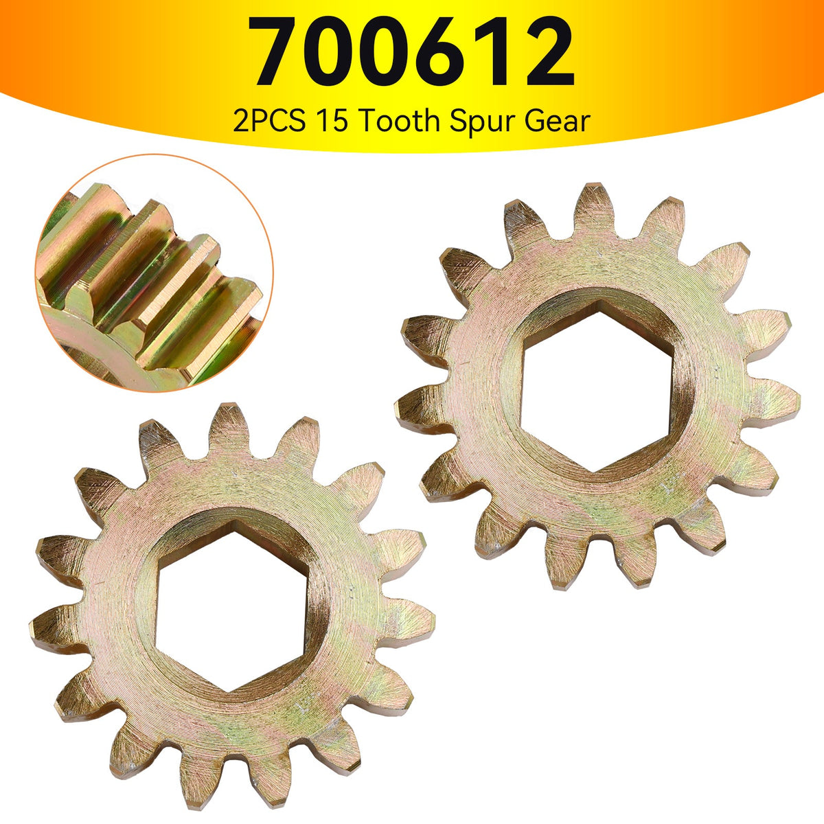 2 Stück 700612 15-Zahn-Stirnrad 10 DP/20 PA für Lippert RV-Erweiterungssysteme