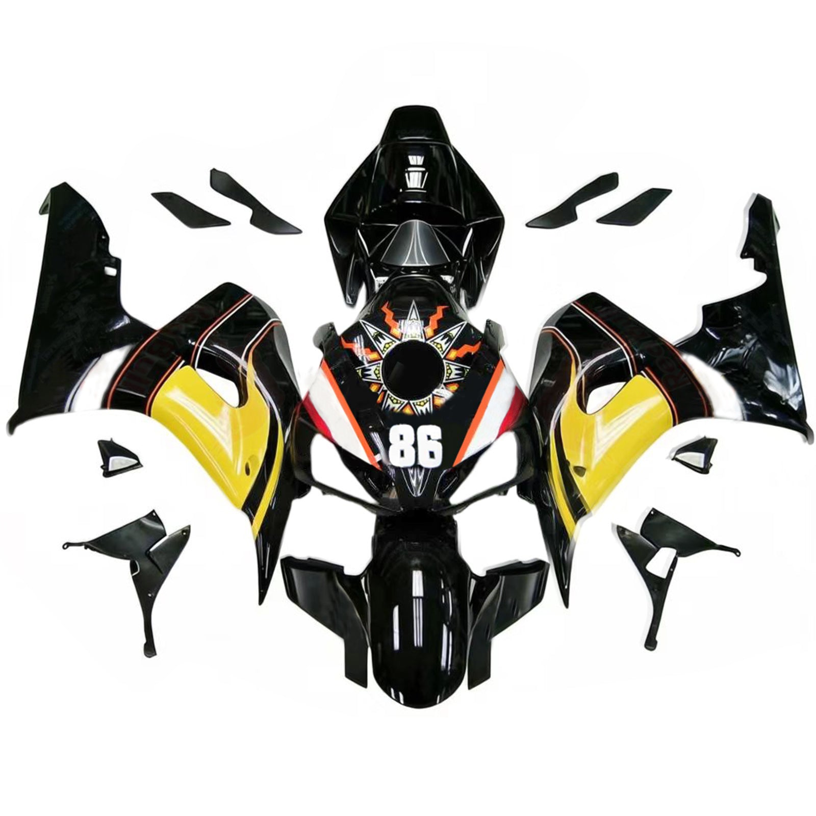 Kit de carénage injecté en plastique ABS pour Honda CBR1000RR 2006-2007
