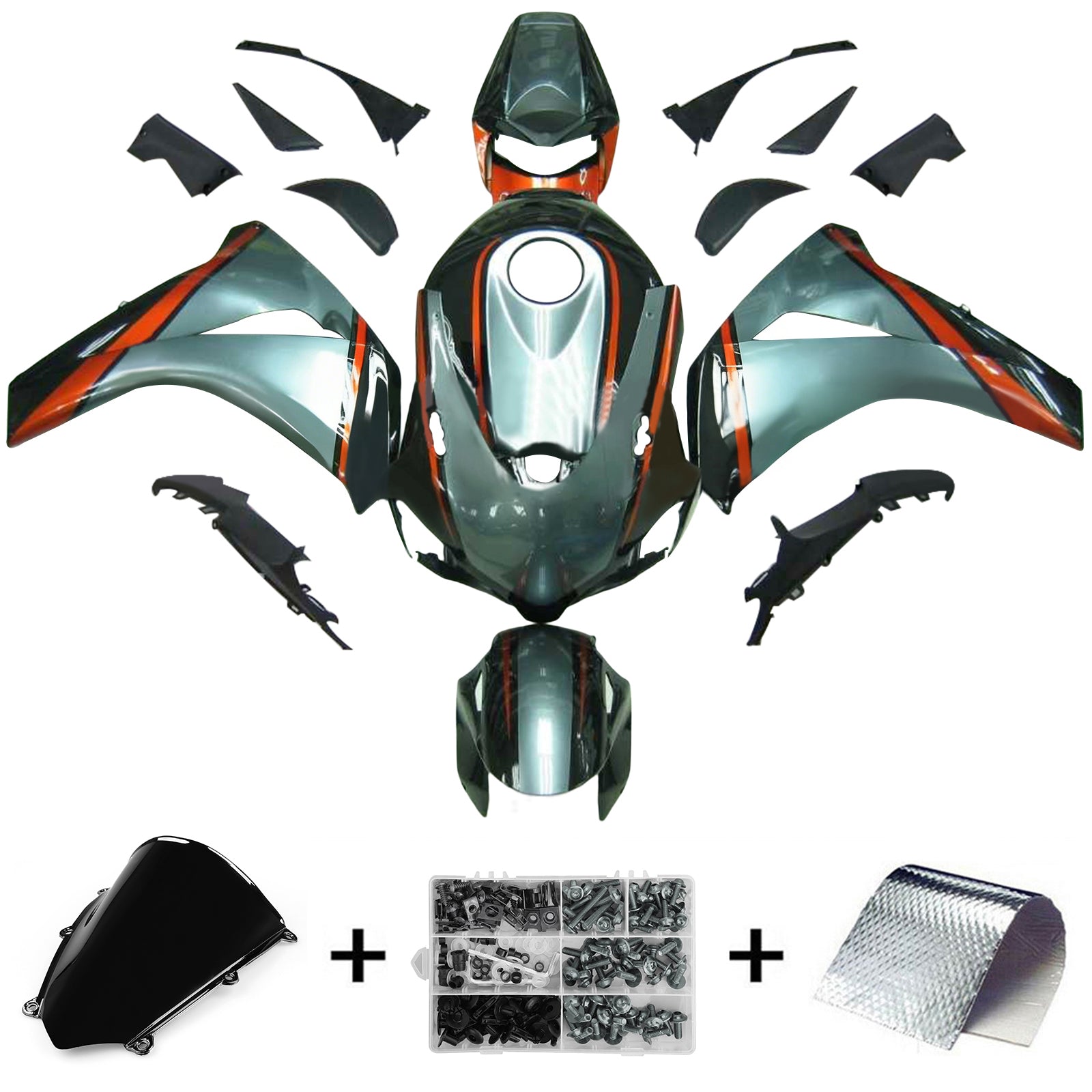 Kit de carénage injecté en plastique ABS pour Honda CBR1000RR 2008-2011