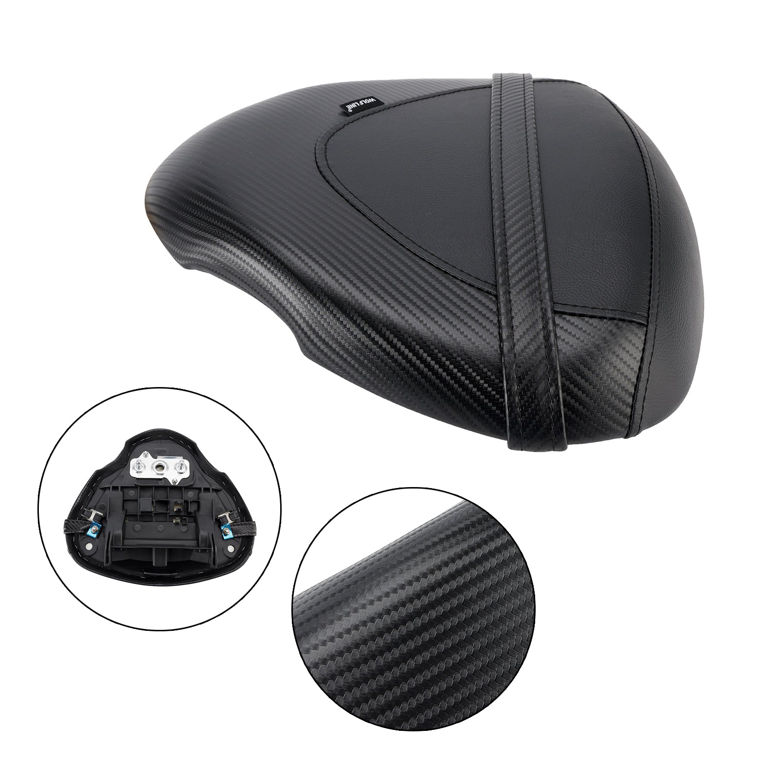 Coussin de siège passager arrière plat en polyuréthane blanc pour Suzuki Hayabusa GSX1300R (2022-2024).