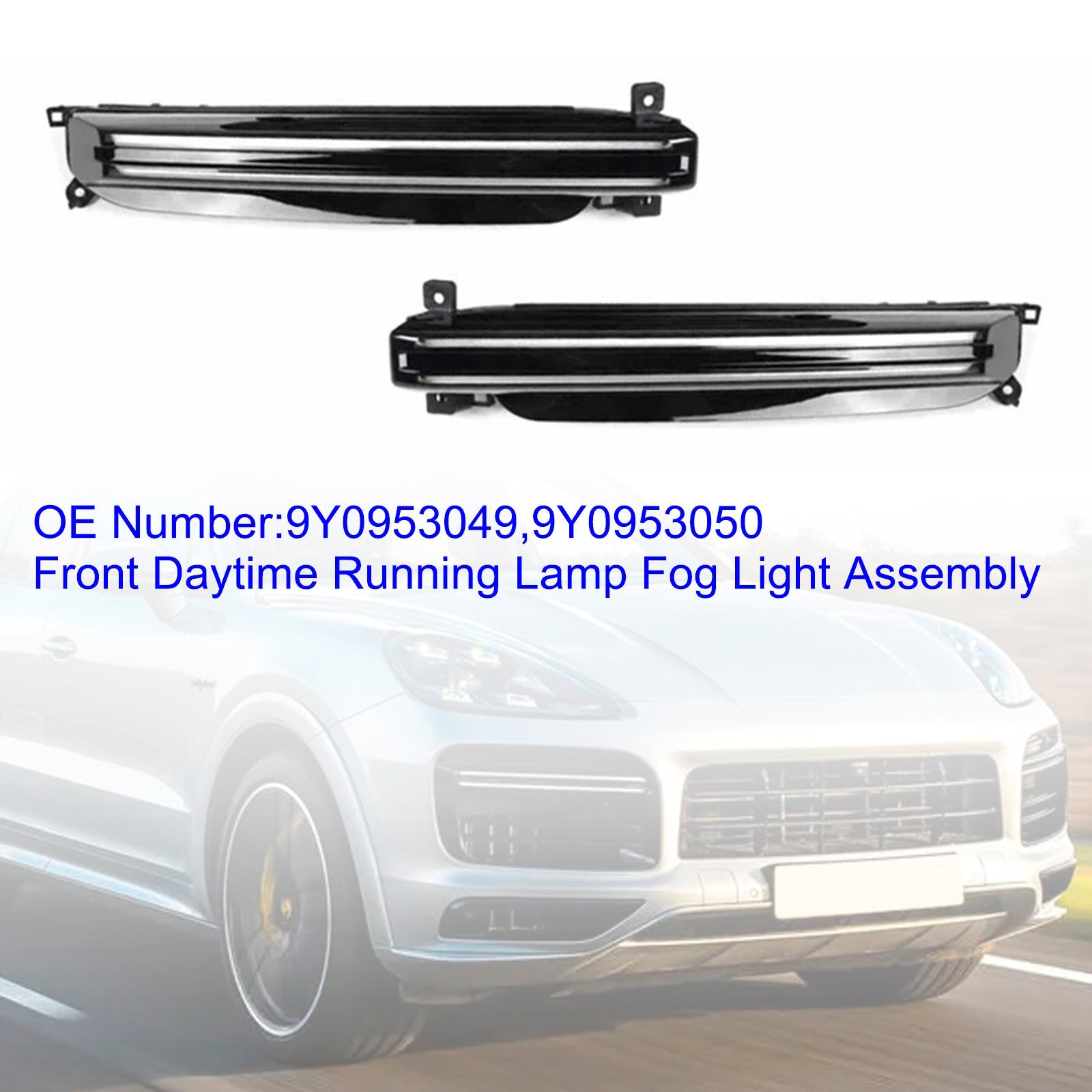 Set di luci della nebbia prima di giorno per Porsche Cayenne Turbo 2018-2022 9Y0953049 9Y0953050