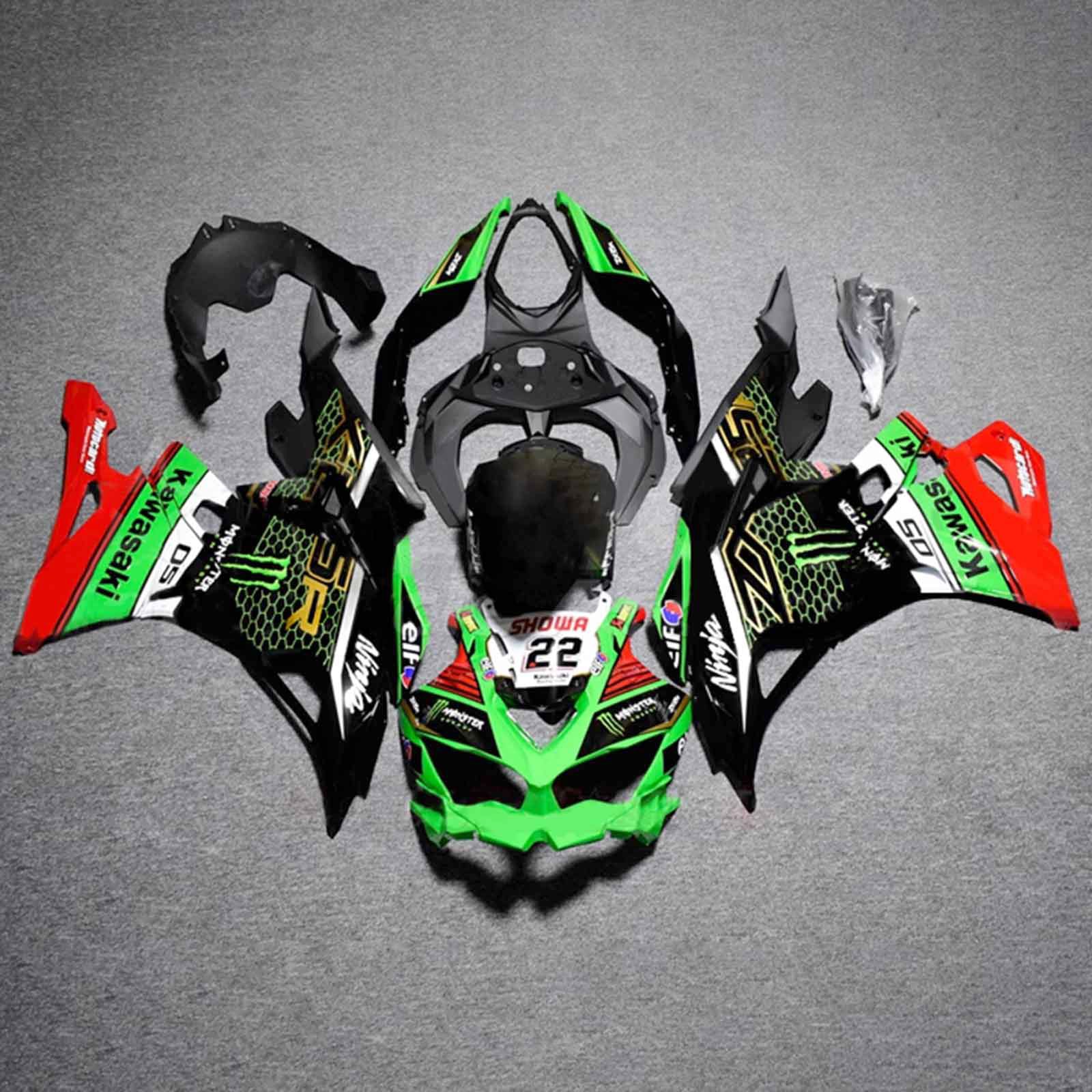 Kit de carénage d'injection Kawasaki Ninja ZX-25R ZX-4R ZX-4RR 2019-2024