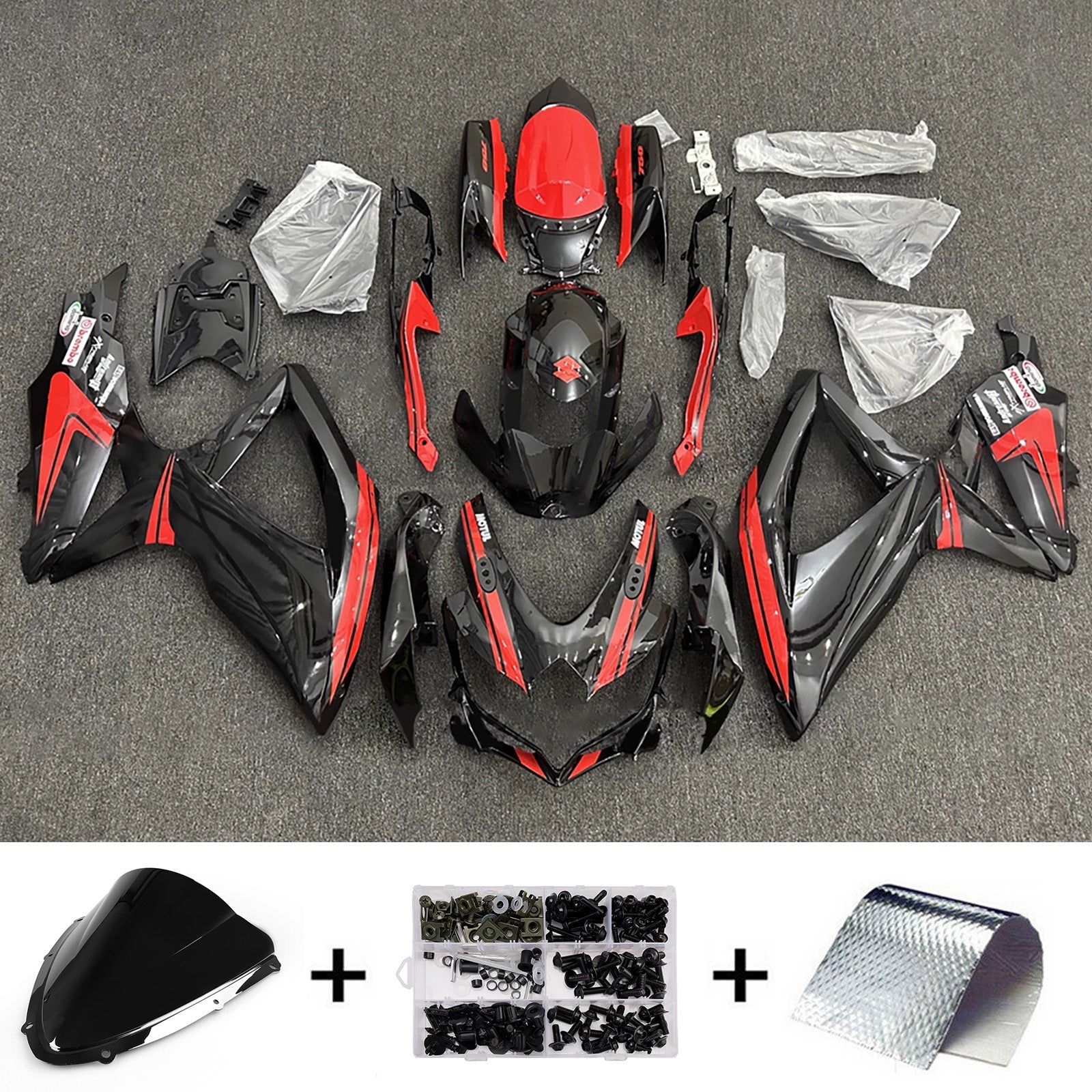 Kit de carénage injecté en plastique ABS pour Suzuki GSXR 600/750 2008-2010 K8