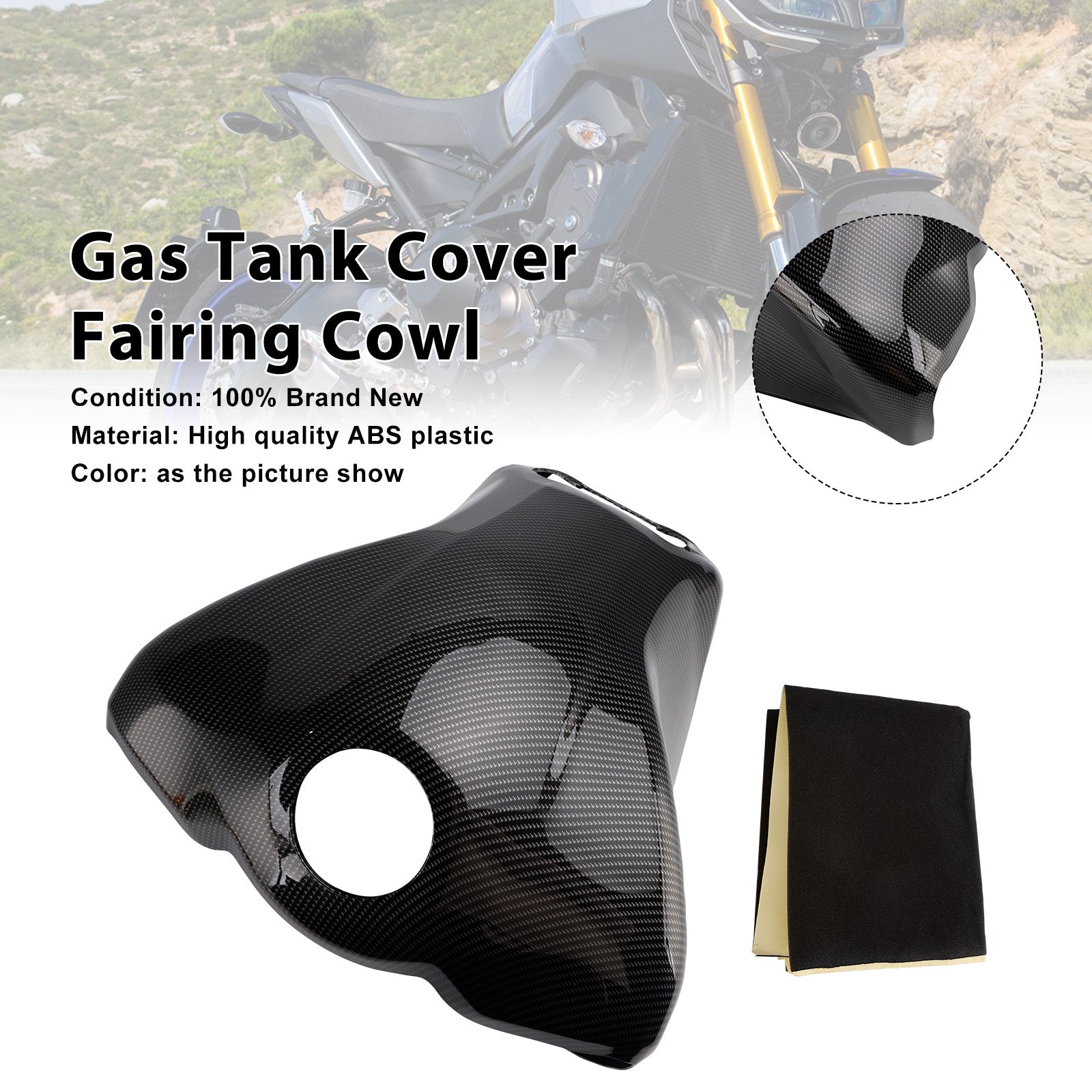 Embellecedor de carenado de cubierta de tanque de gasolina para Yamaha MT-09/SP 2021-2024