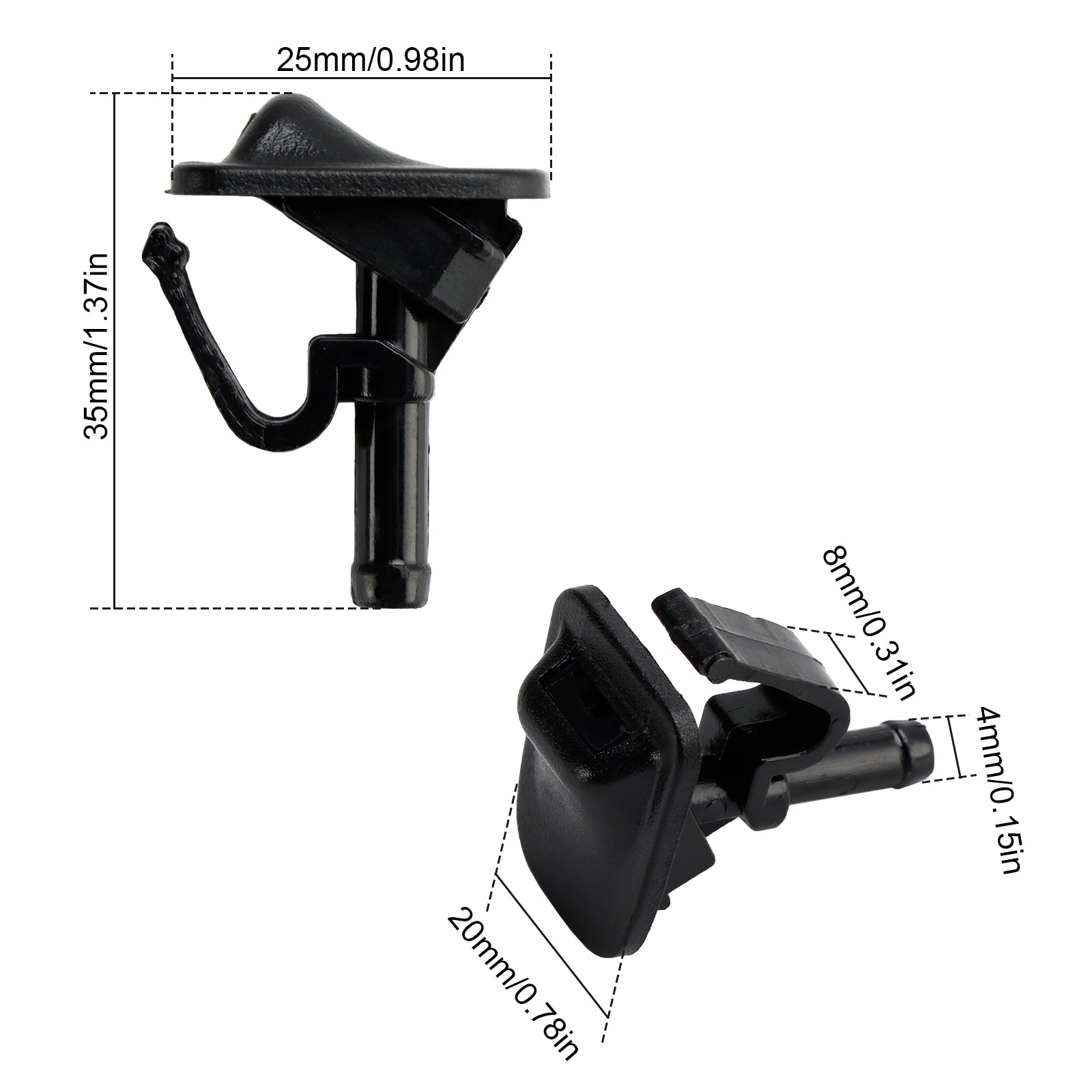 Buse de lave-glace 55156728AB pour Jeep Wrangler JK 2002-2012