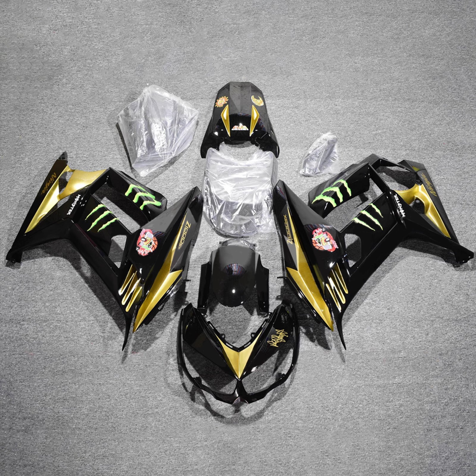 Kit de carénage injecté en plastique ABS compatible avec Kawasaki Z1000SX 2010-2015