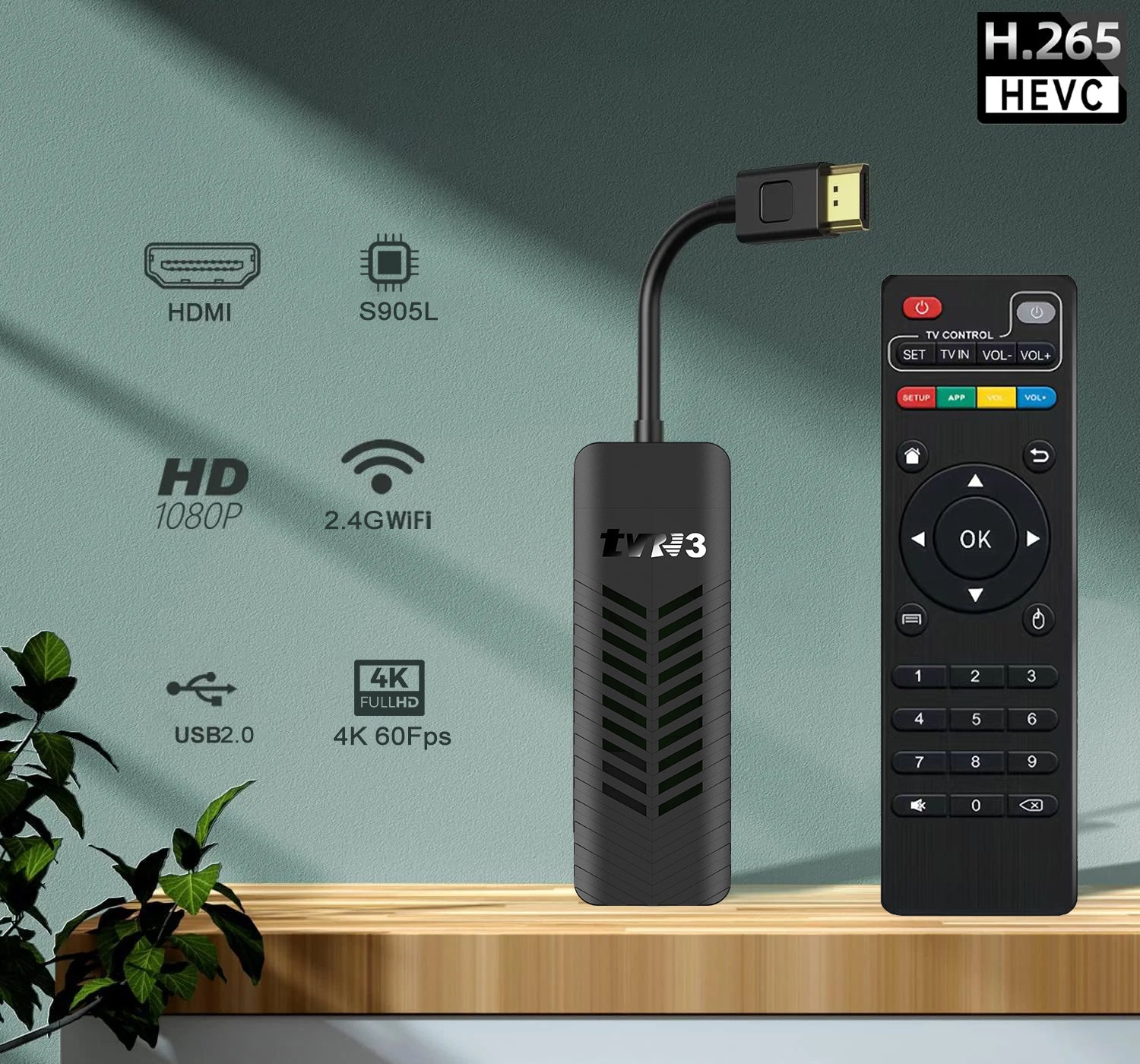 TV TV Key Android 14.0 Ram 1 GB ROM 8 GB Dongle Decoder Raters 4K TV Box