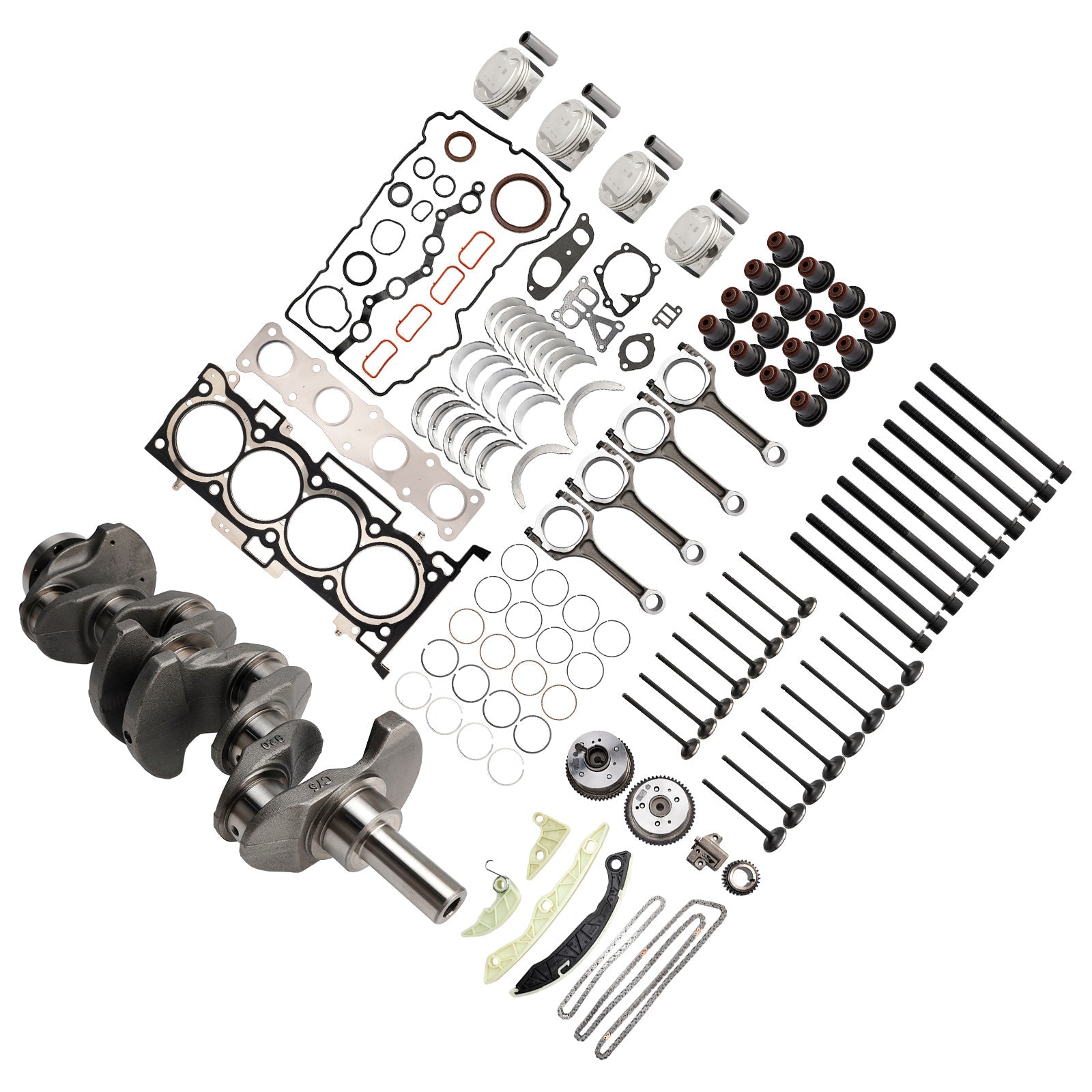 Komplet za revizijo in obnovo motorja G4KD 2.0L, distribucijski komplet ročičnih gredi, ki povezujejo palice za Hyundai Kia