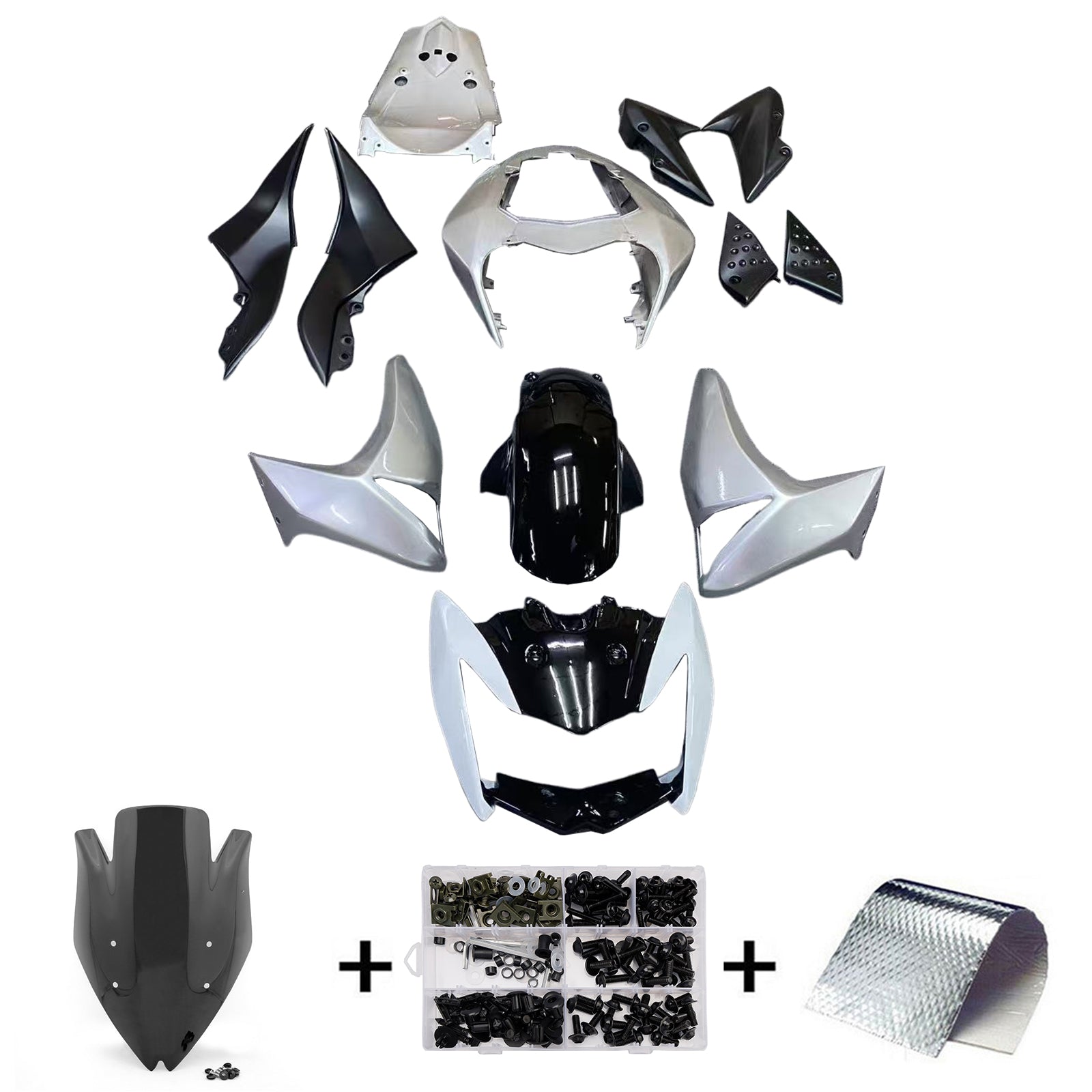 Injection carénage kit carrosserie plastique ABS fit pour Kawasaki Z1000 2007-2009