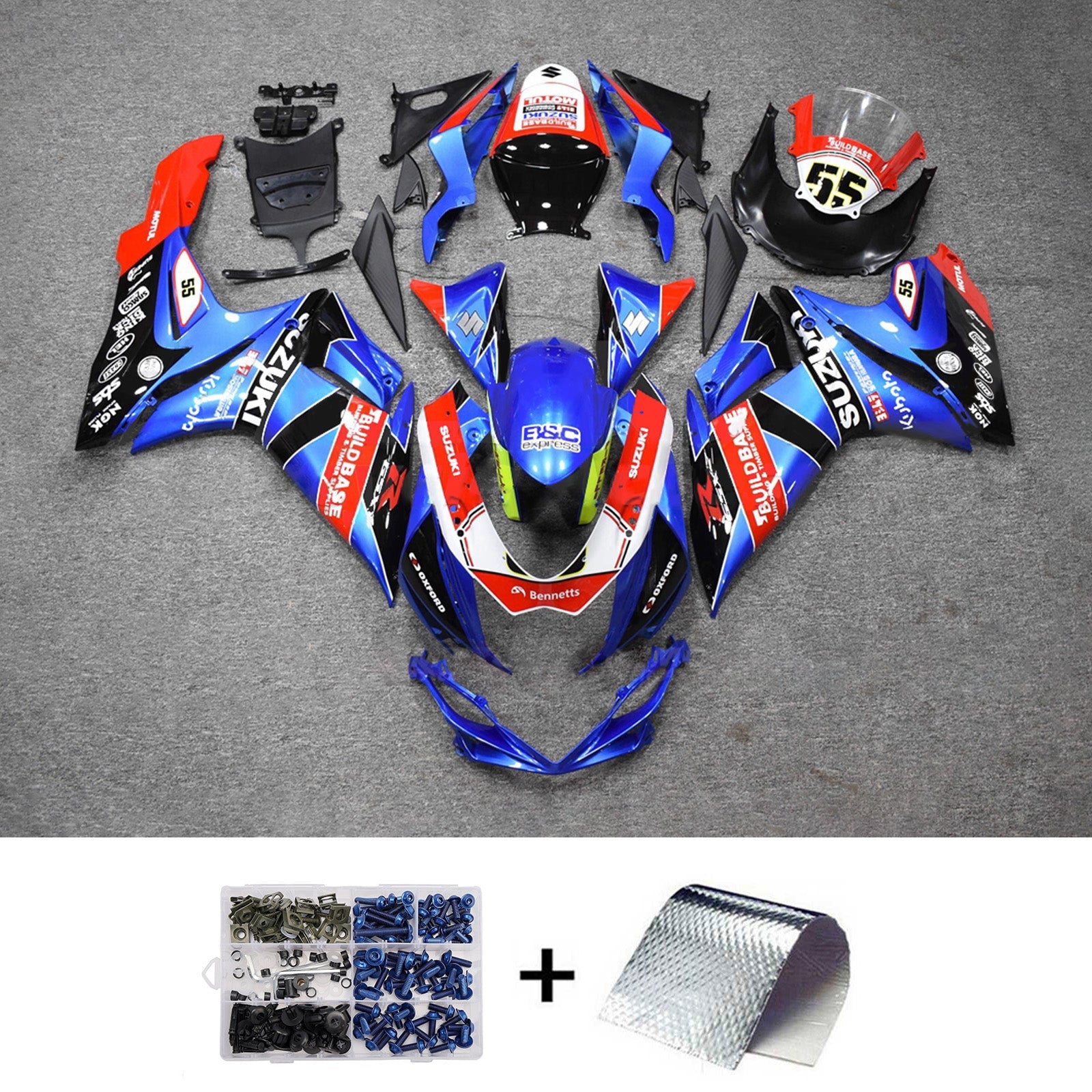 Kit de carénage injecté en plastique ABS pour Suzuki GSXR 600/750 2011-2026 K11