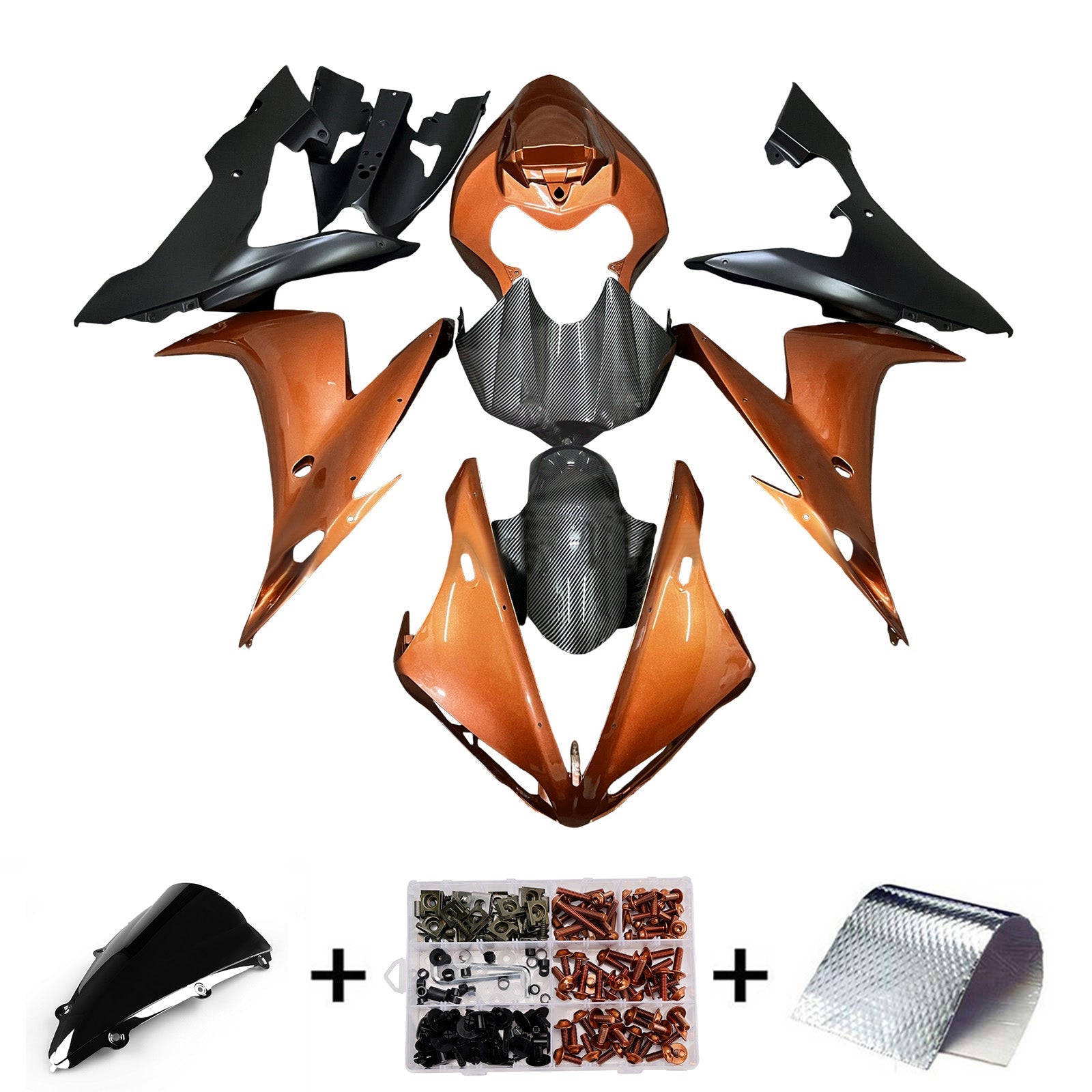 Kit carenatura iniettata in plastica ABS per Yamaha YZFR1 YZF-R1 2004-2006