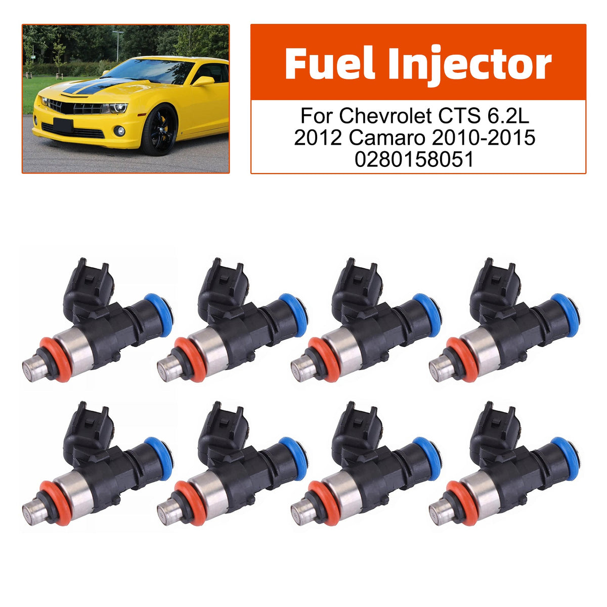 8 injecteurs de carburant pour Chevrolet CTS 6.2L 2012 et Camaro 2010-2015 0280158051