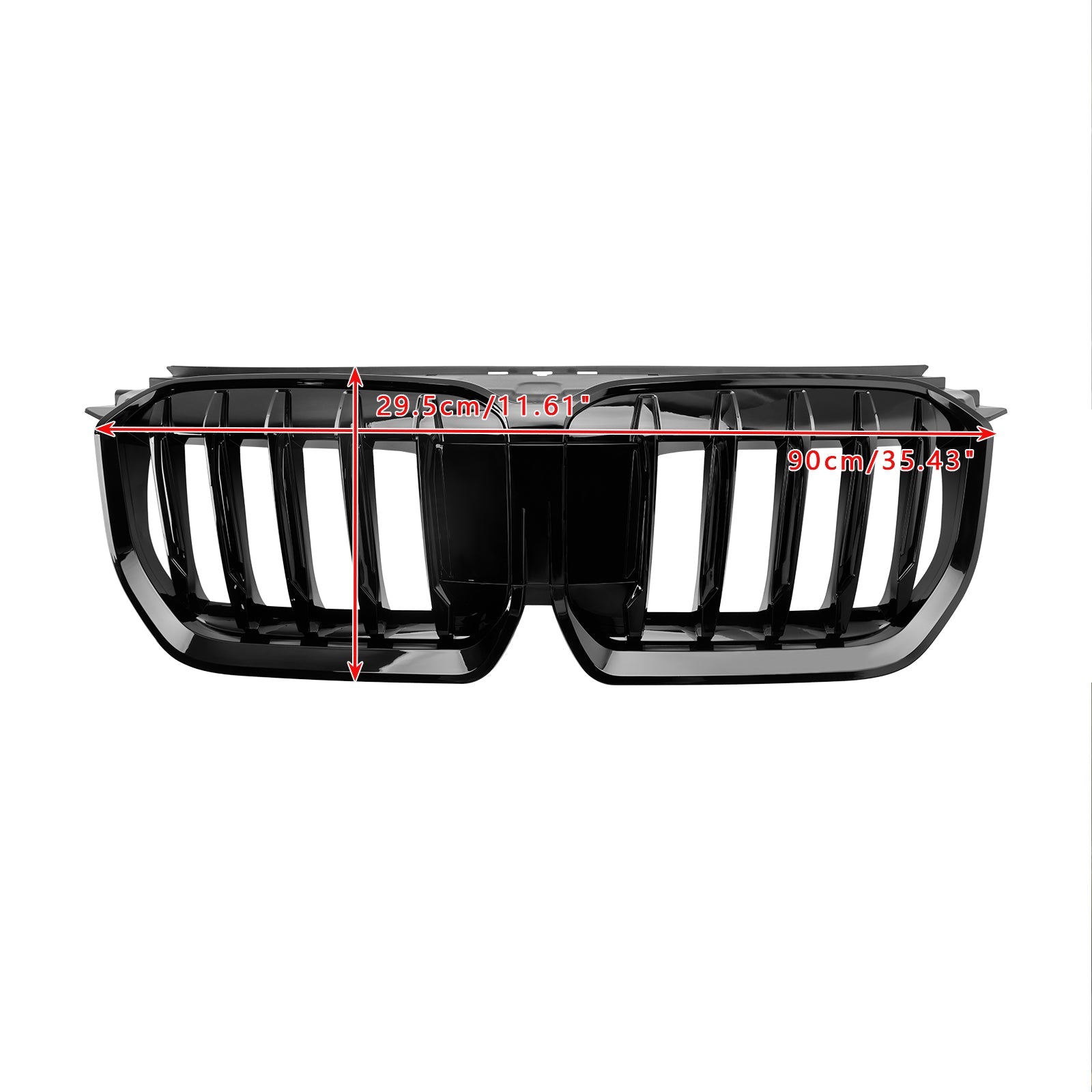 Calandre Avant Noire Brillant Pour BMW X1 E84 (2009-2015) - Double Lame, Référence 51112993305/06
