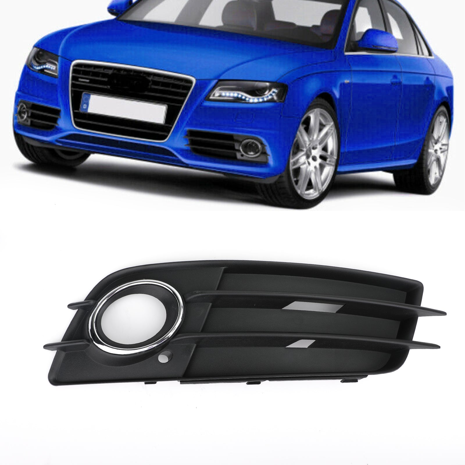 Paire de grilles de phares antibrouillard gauche et droite pour Audi A4 B8 S-Line S4 2008-2012