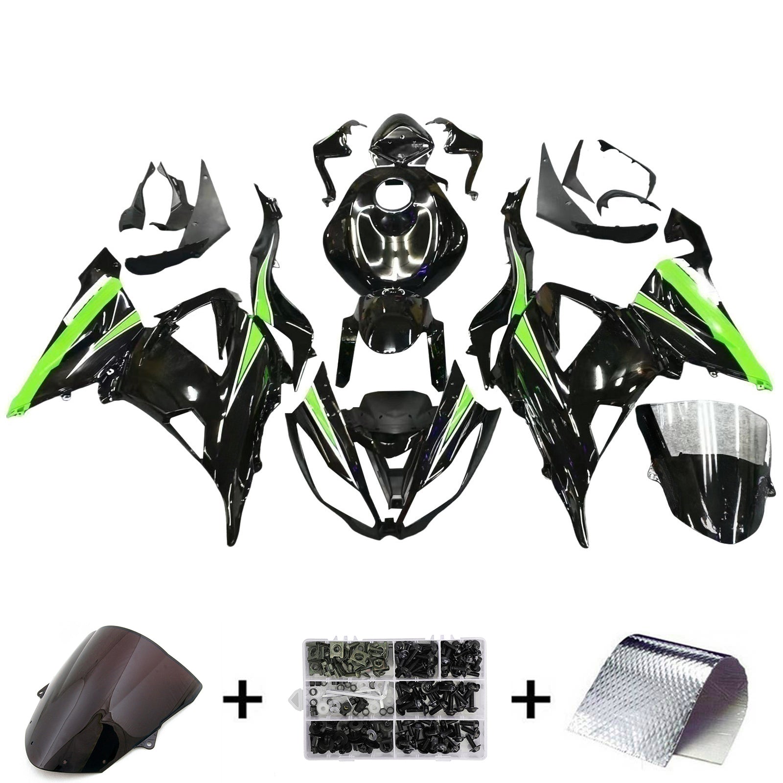 Kit de carénage injecté en plastique ABS pour Kawasaki ZX6R 636 2013-2018