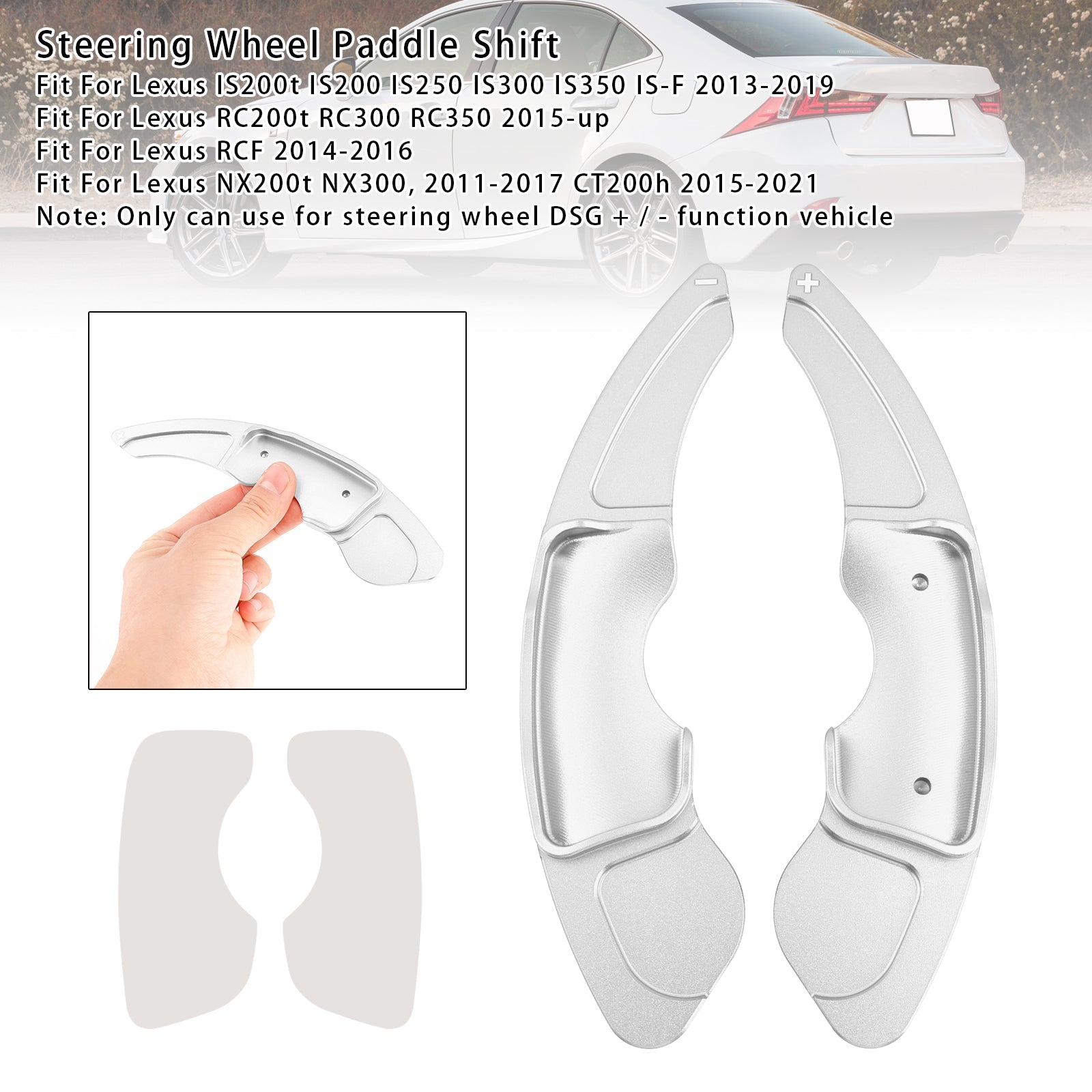 Extensions de palettes de changement de vitesse au volant pour Lexus IS RC RCF NX