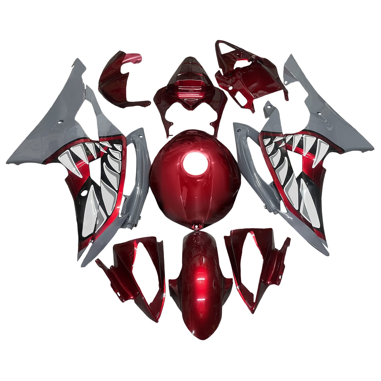 Kit de carénage injecté en plastique ABS pour Yamaha YZFR6 YZF-R6 2008-2016