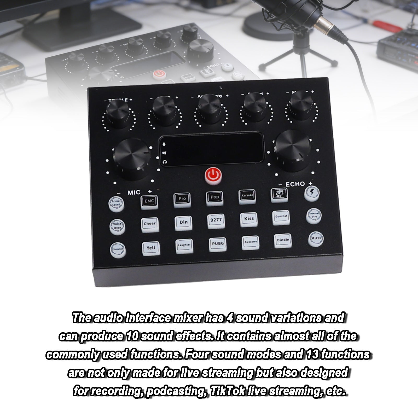 Scheda audio V8s Live per la registrazione di podcast, canto, streaming e giochi
