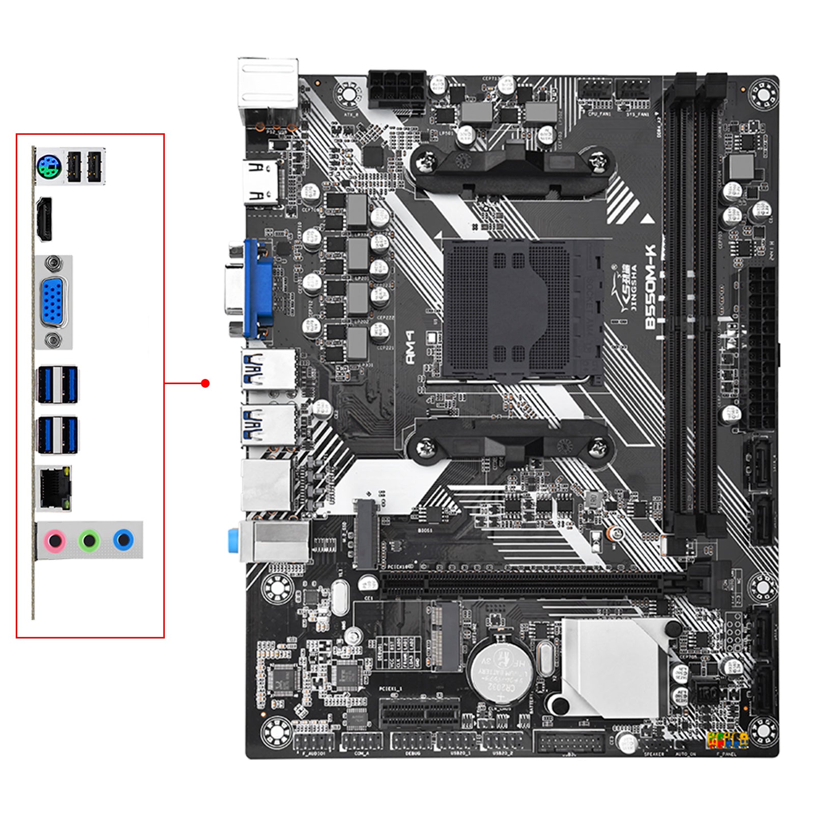 Carte mère B550M-K avec protocole AM4 et disque dur M.2 Ryzen 3-5
