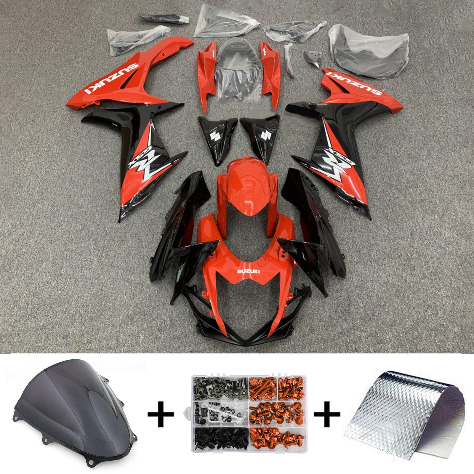 Amotopart Suzuki GSXR 600/750 2011-2023 K11 Kit de carenado de carrocería de plástico ABS