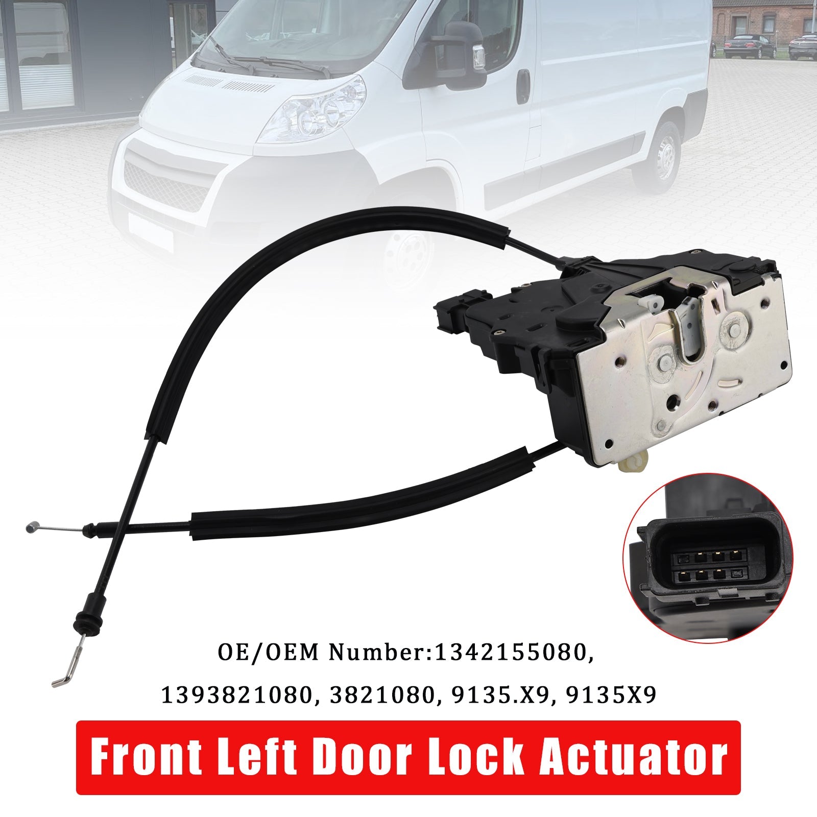 Cerradura de puerta delantera izquierda para Fiat Ducato, Citroën Jumper y Peugeot Boxer (desde 2006)
