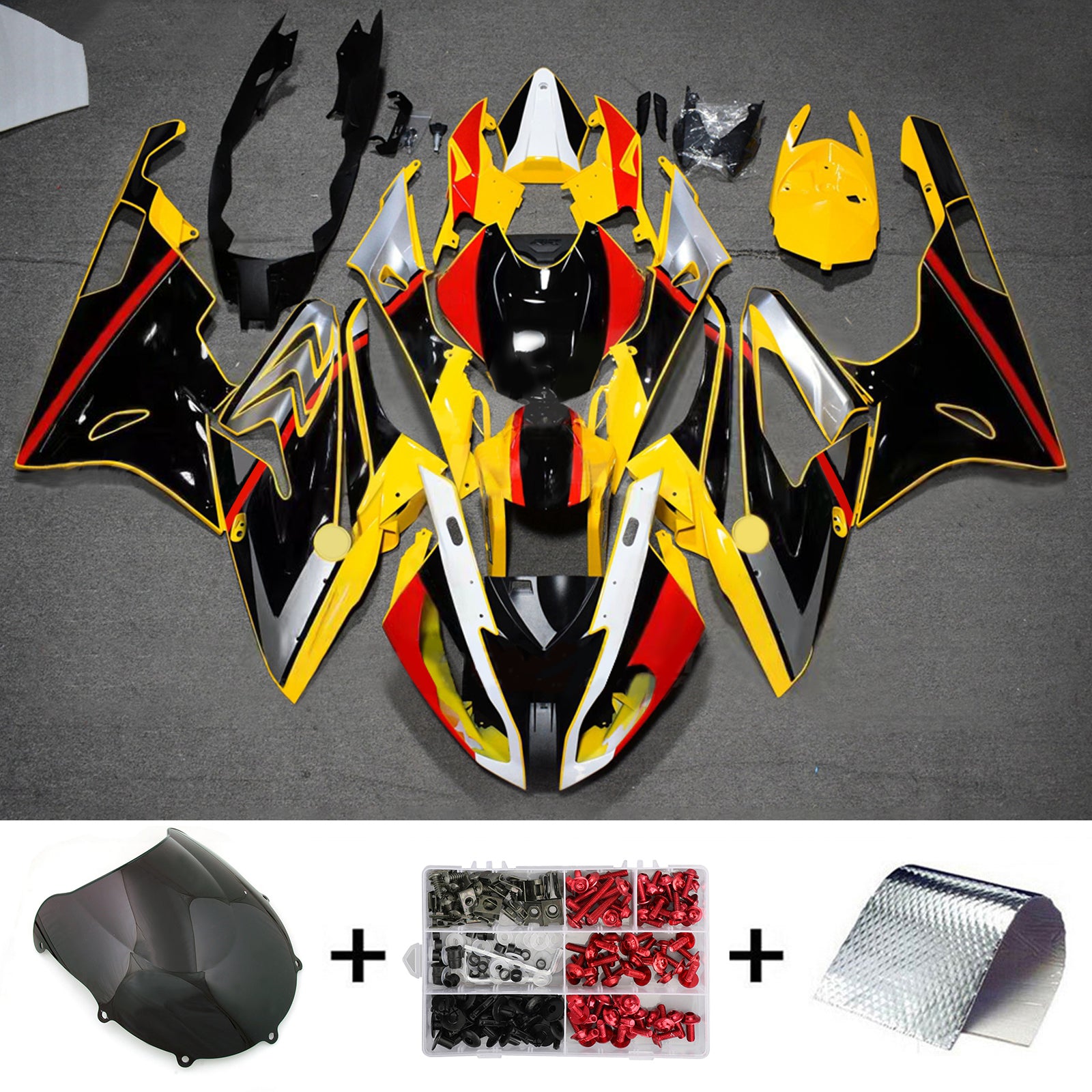 Kit de carénage injecté en plastique ABS pour BMW S1000RR 2017-2018