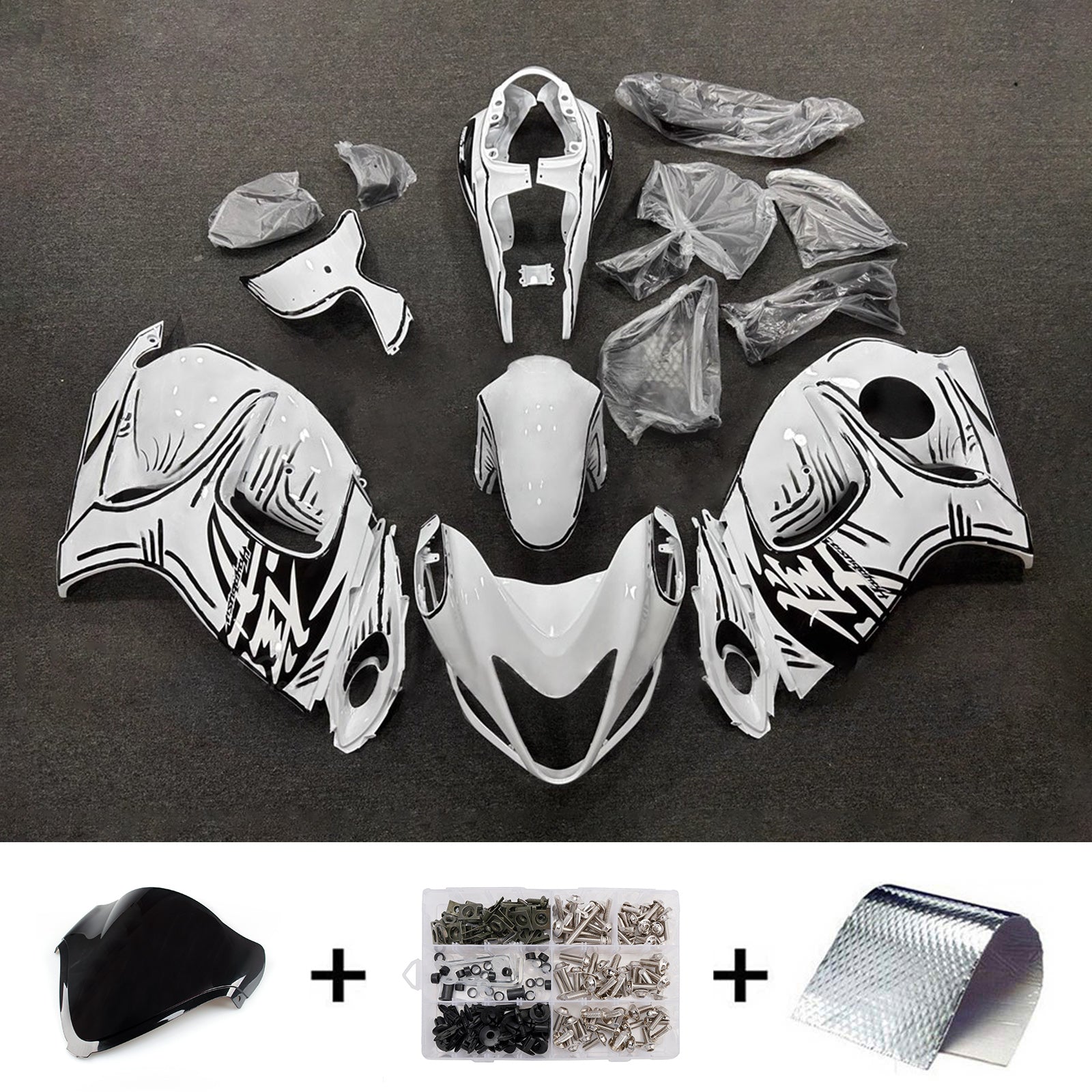 Kit de carénage injecté en plastique ABS pour Suzuki Hayabusa GSX1300R 2008-2020