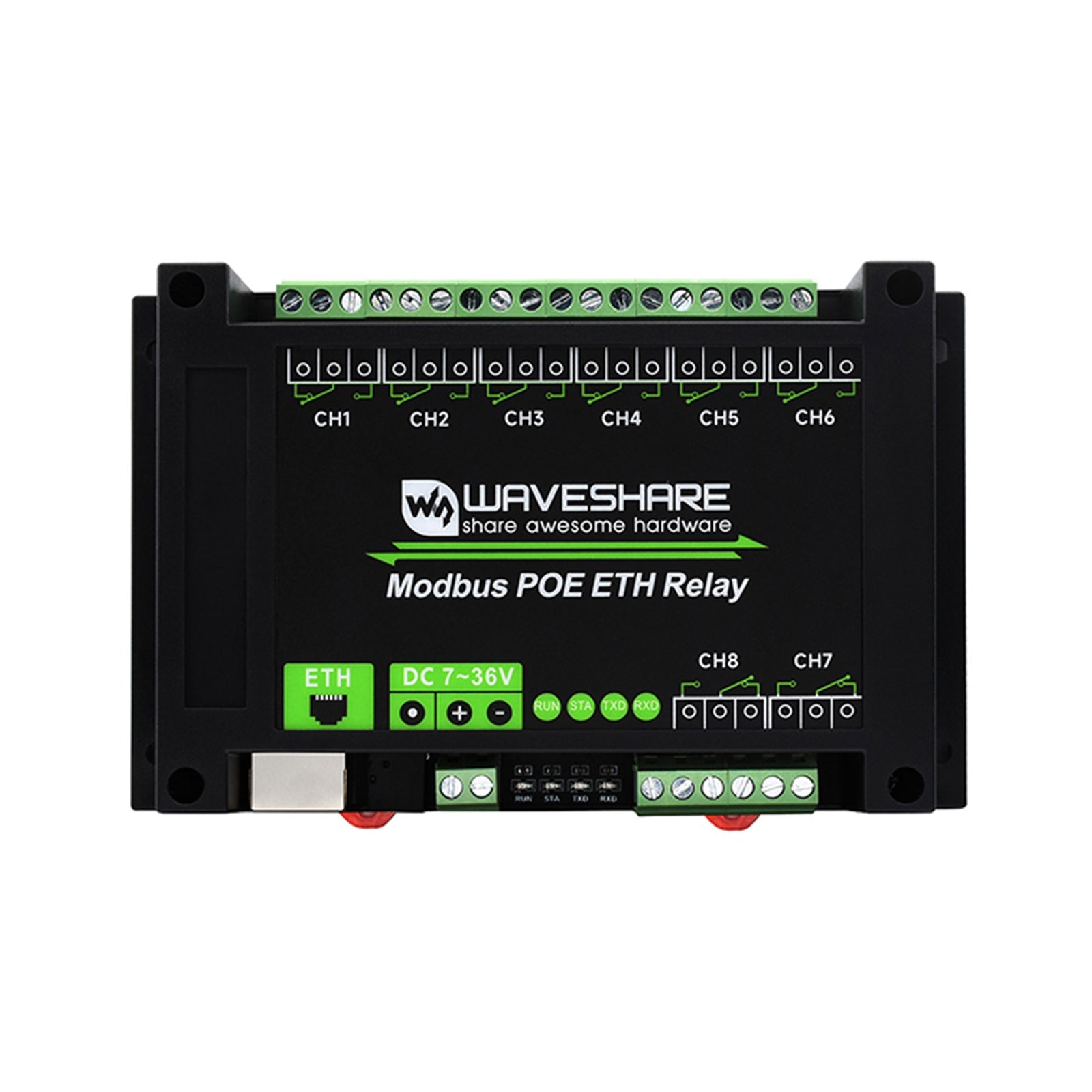 Module relais Ethernet 8/30 canaux Protocole Modbus TCP Communication Ethernet PoE