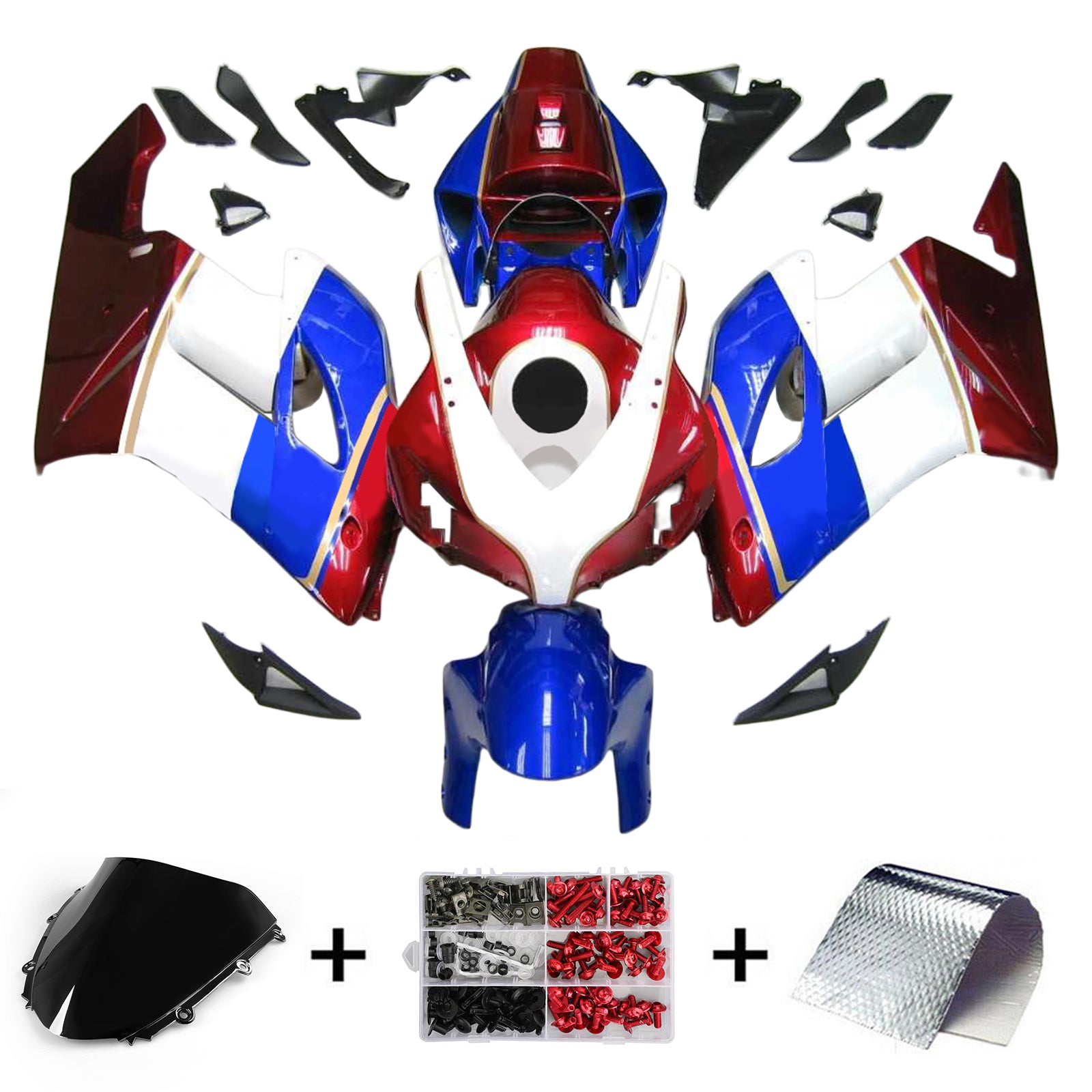 Kit de carénage par injection, carrosserie en plastique ABS pour Honda CBR1000RR 2004-2005